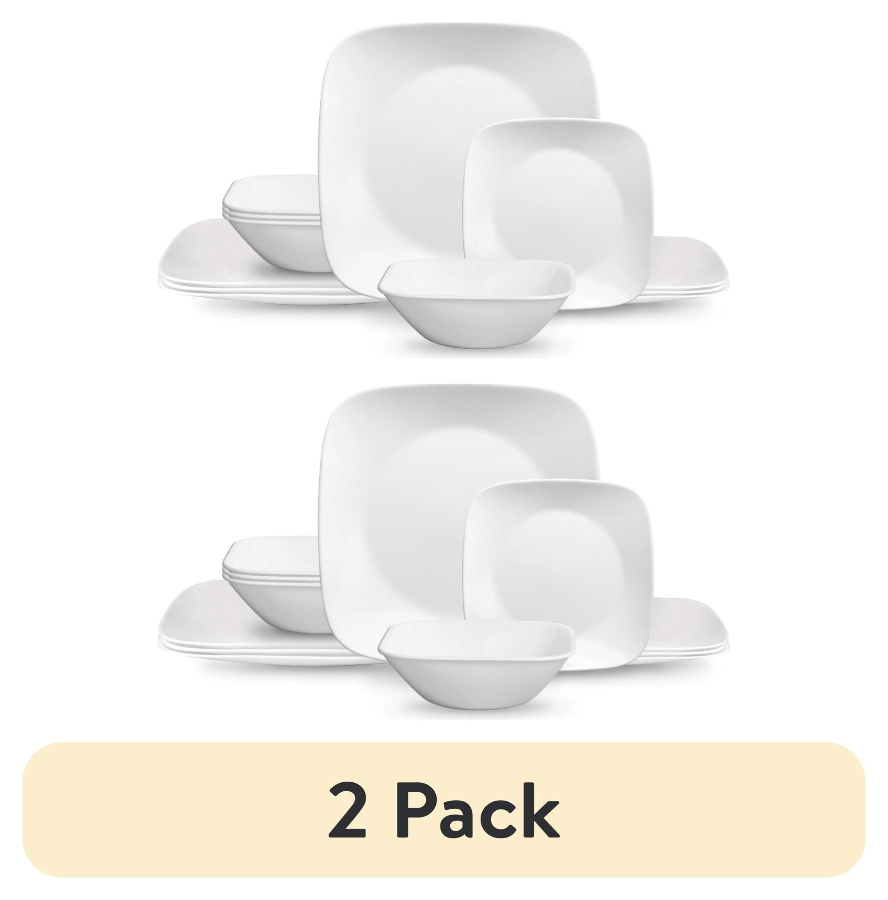 CorelleÂ®- Classic, Pure White Square 12-Piece Dinnerware Set