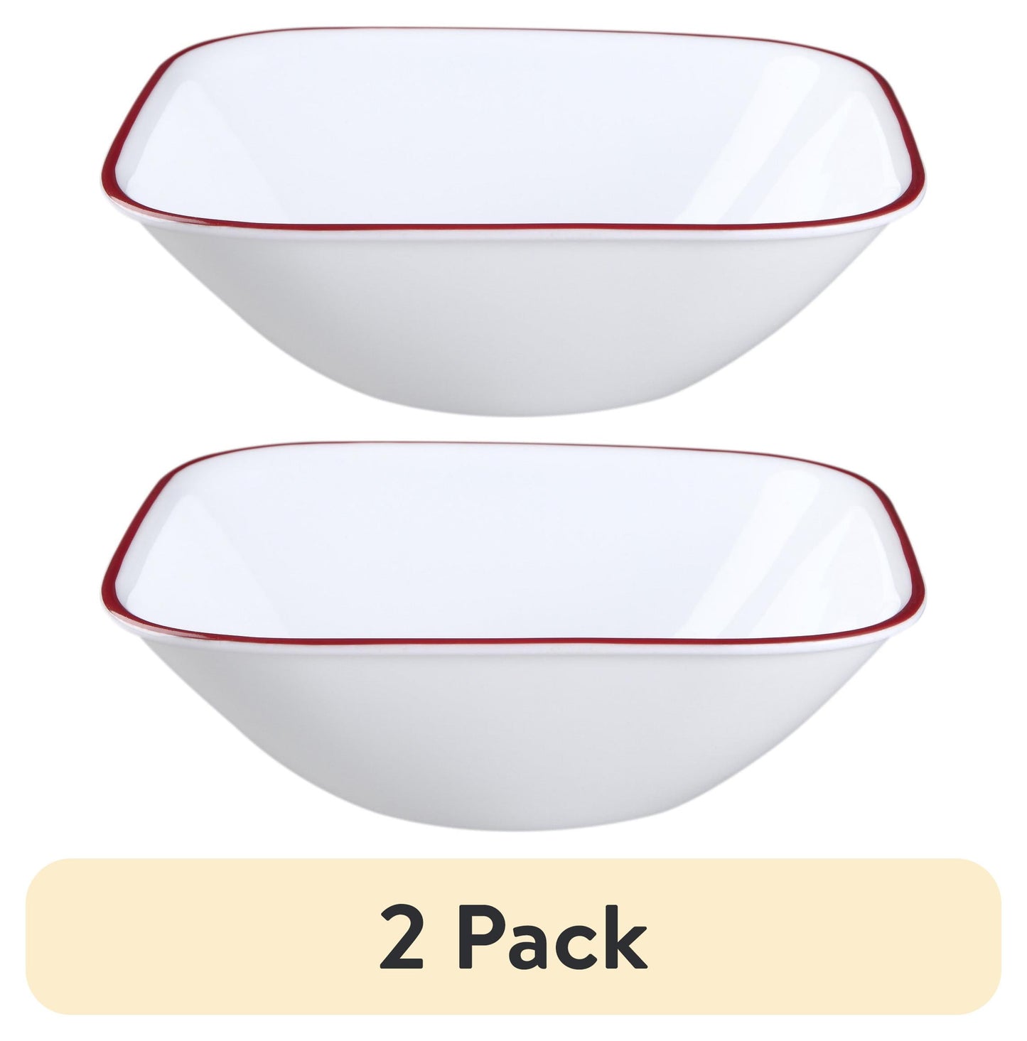 (2 pack) Corelle Square Splendor 22-oz Soup/Cereal Bowl
