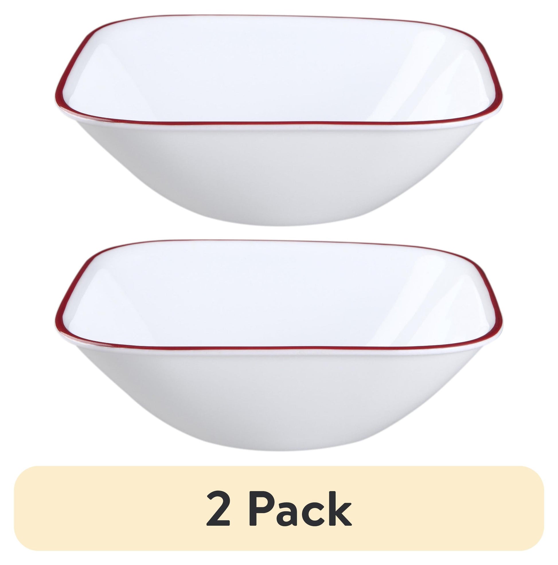 (2 pack) Corelle Square Splendor 22-oz Soup/Cereal Bowl