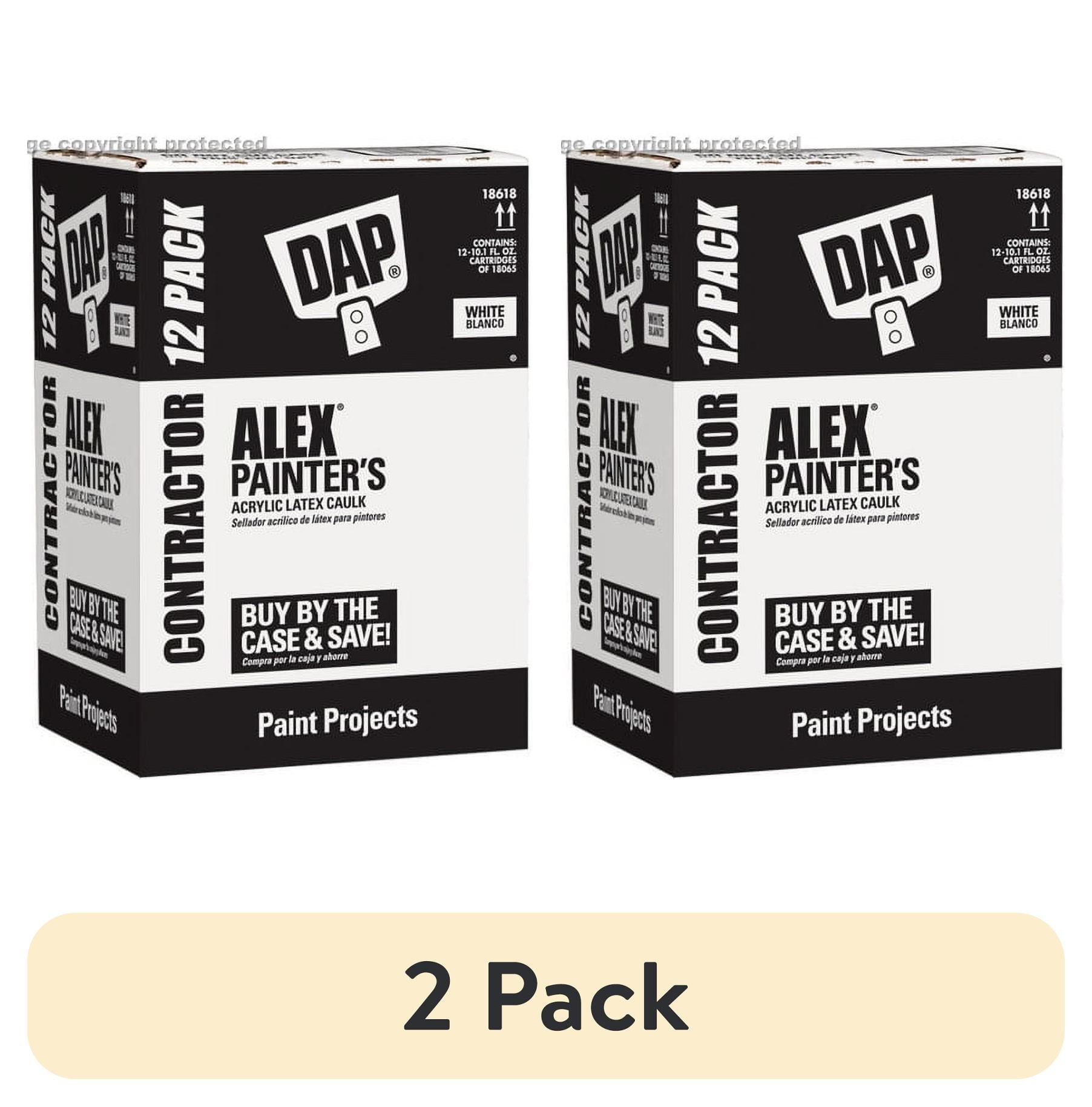 (2 pack) DAP Alex Painters 10.1 oz White Acrylic Latex Caulk Contractors pack