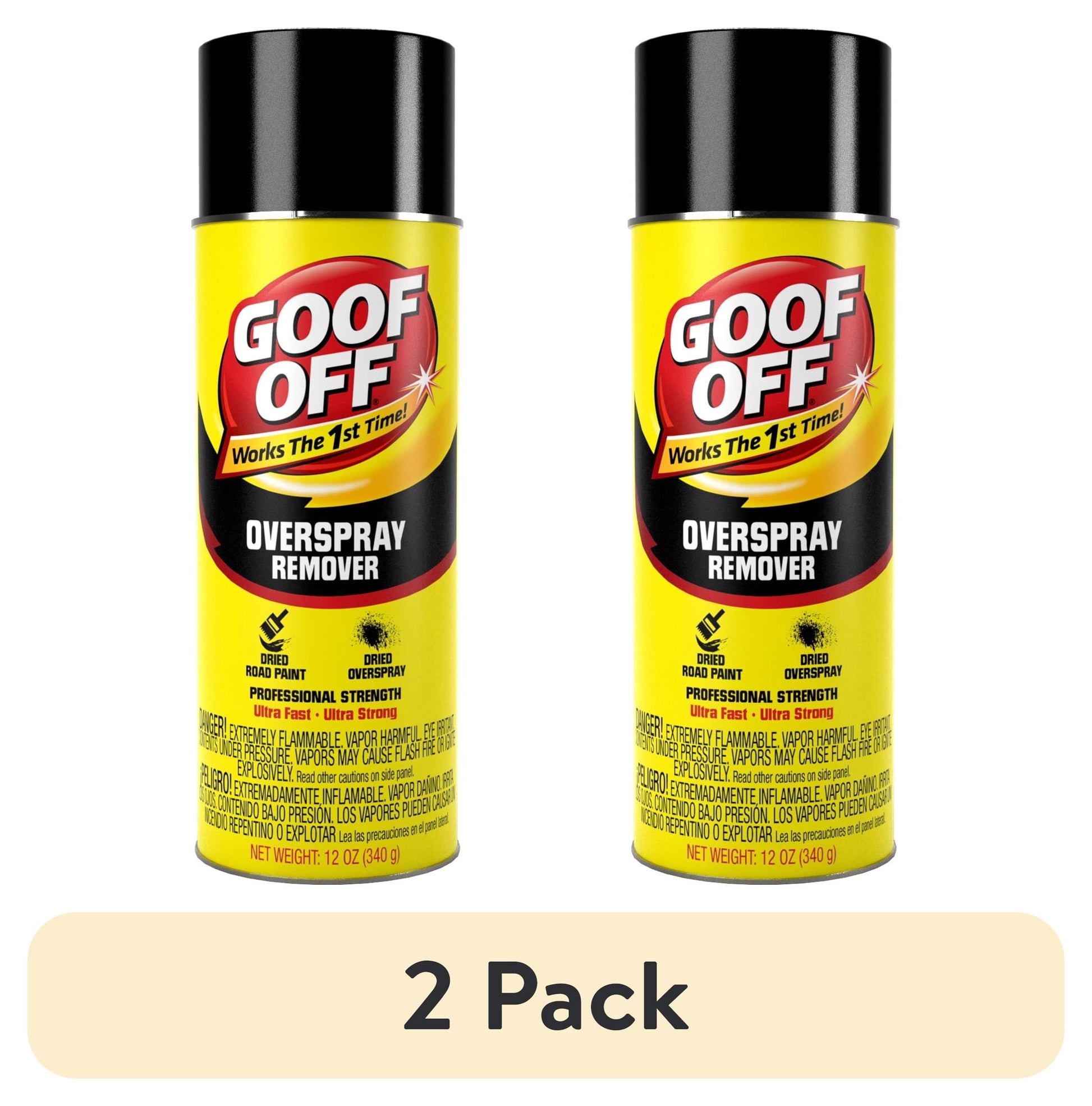 (2 pack) Goof Off Overspray Remover, 12 oz., Removes Dried Basecoat and Clearcoat Overspray