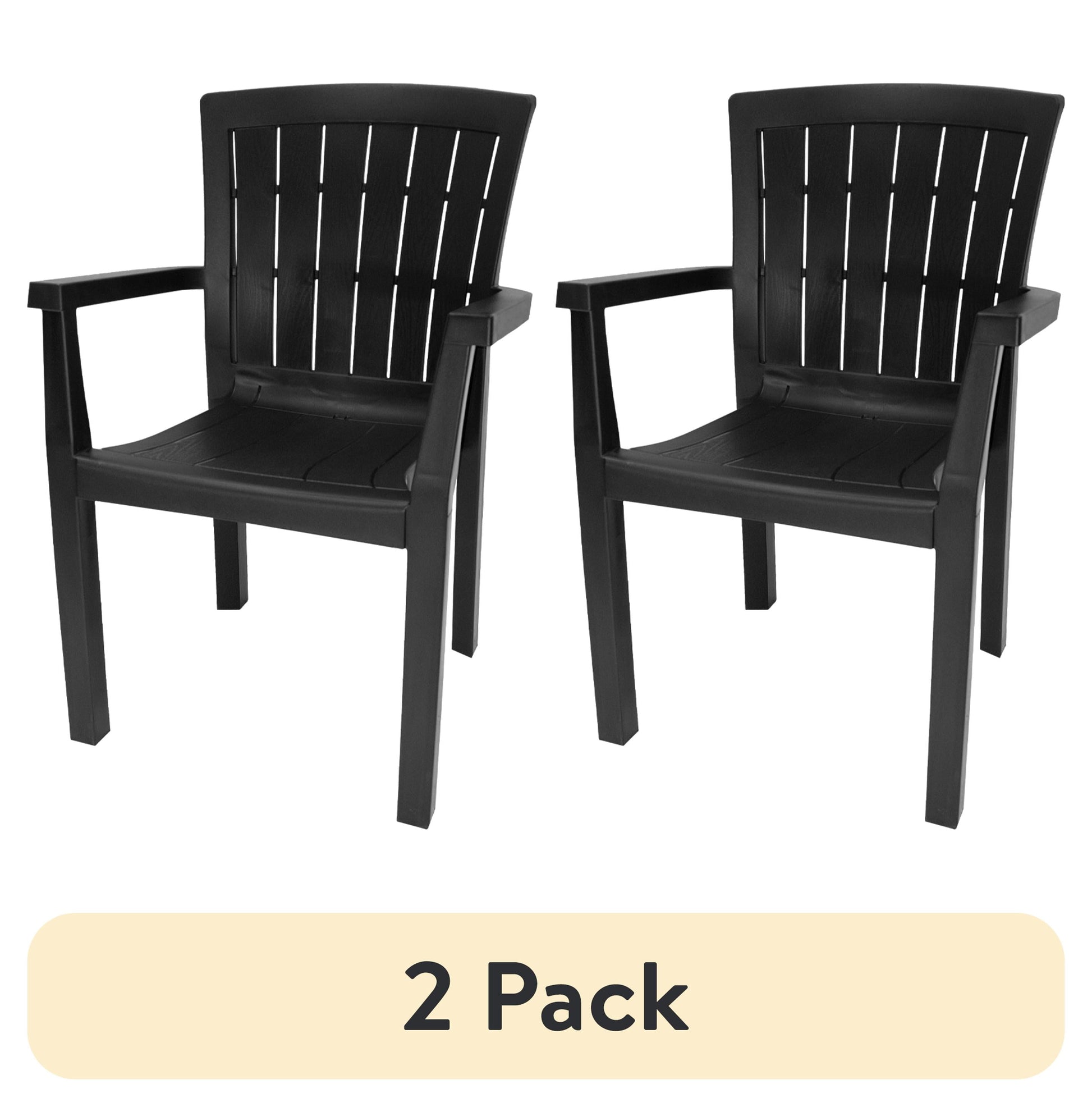 (2 pack) Gracious Living Martha Vineyard Stackable Armchair