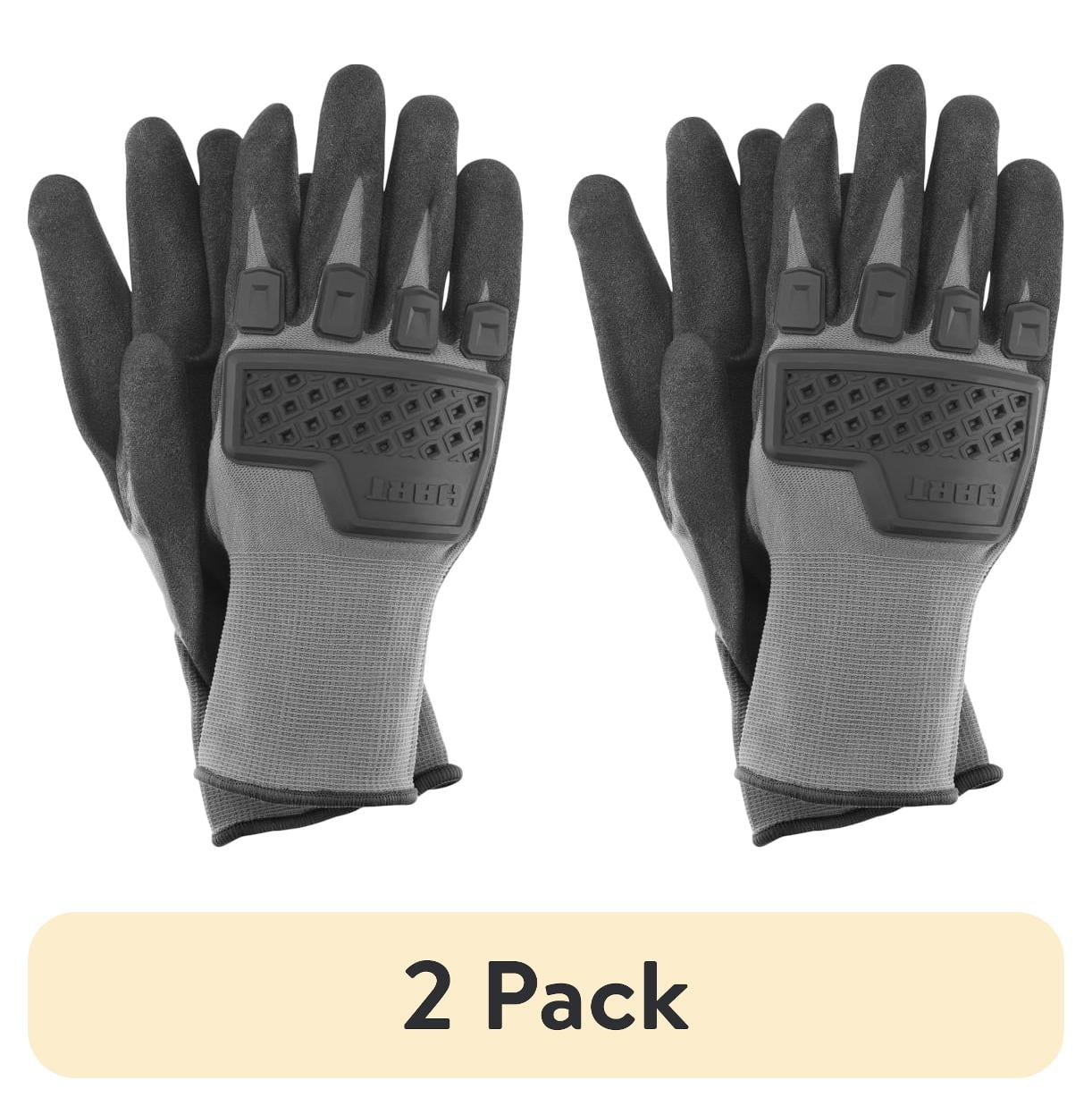 HART Guantes de Trabajo de Seguridad Impact, Gris/negro, Talla Extra Grande para Hombre Adultos