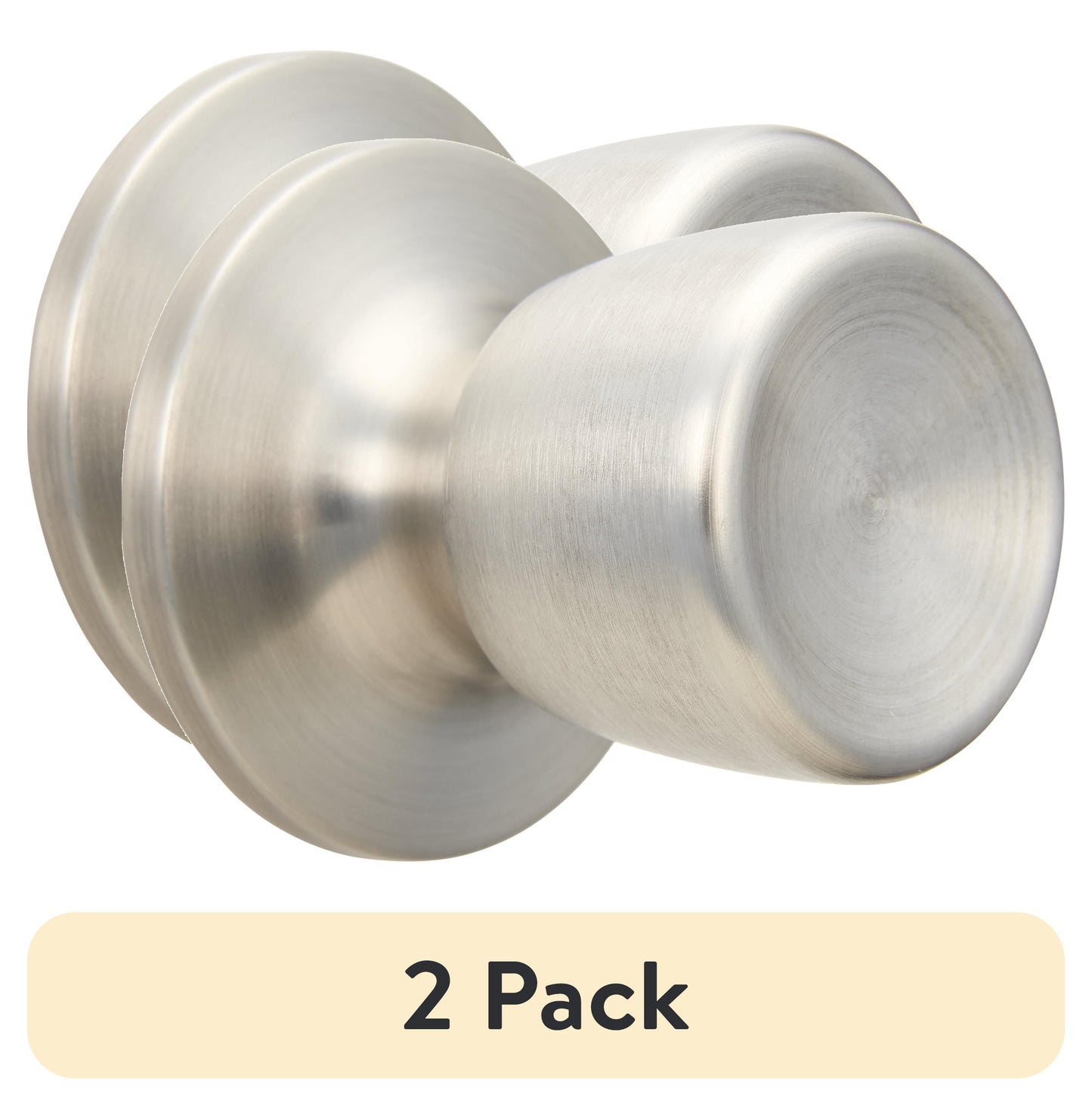 (2 pack) Hyper Tough Passage Tulip Style Doorknob, Stainless Steel Finish