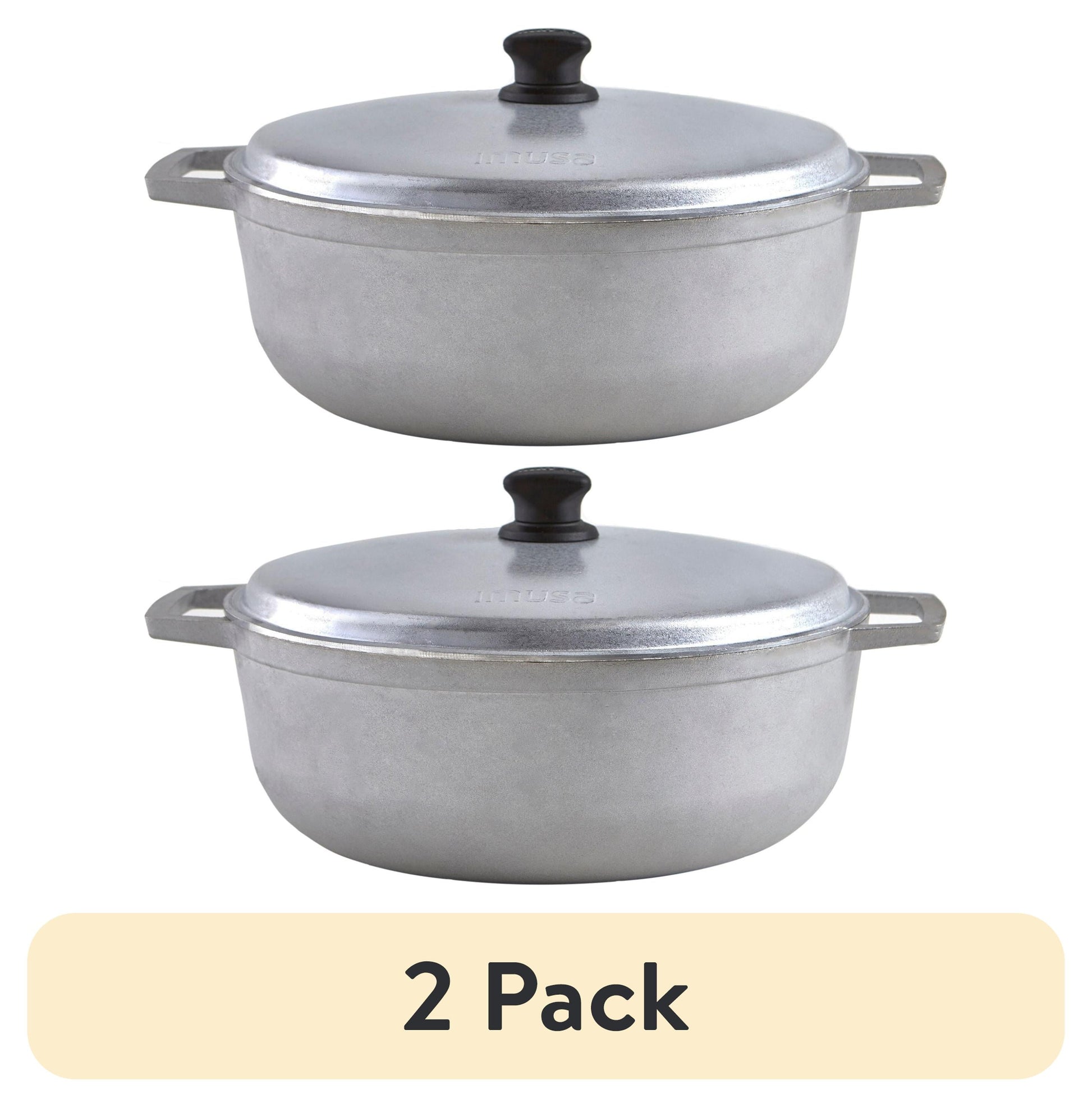 (2 pack) IMUSA 7.5qt Cast Aluminum Caldero - 30cm
