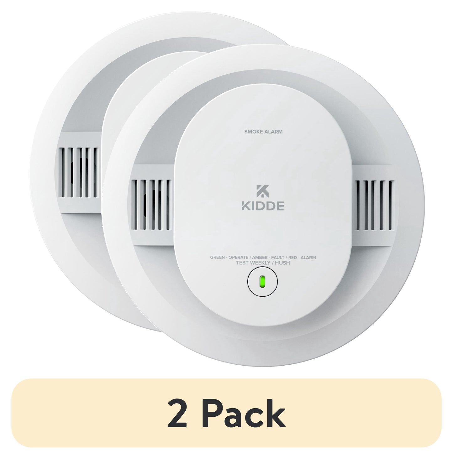 (2 pack) Kidde 20SDR Battery-Operated Photoelectric Smoke Detector