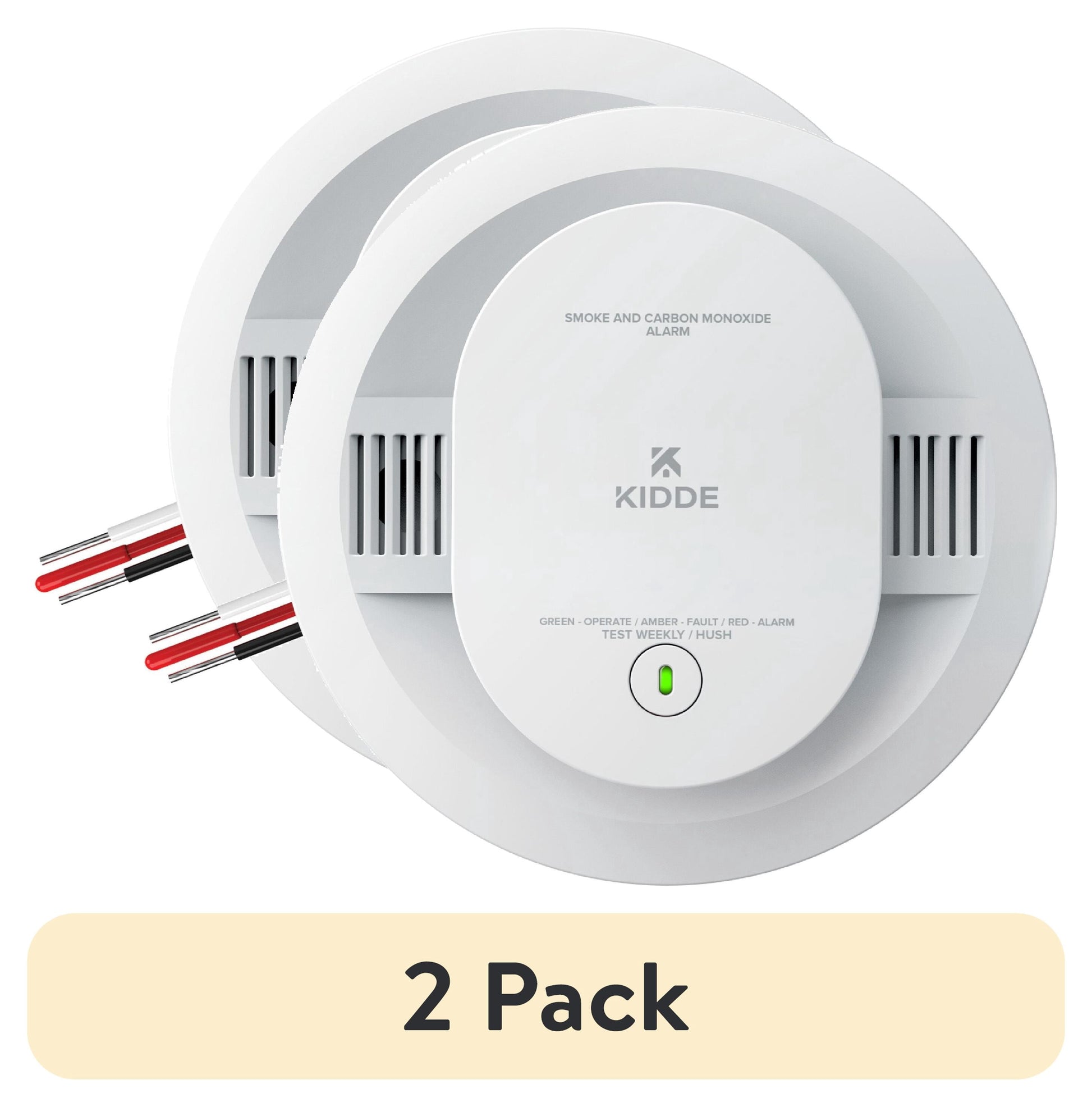 Kidde Hardwired Combination Smoke & Carbon Monoxide Detector, AA Battery Backup, 5-inch