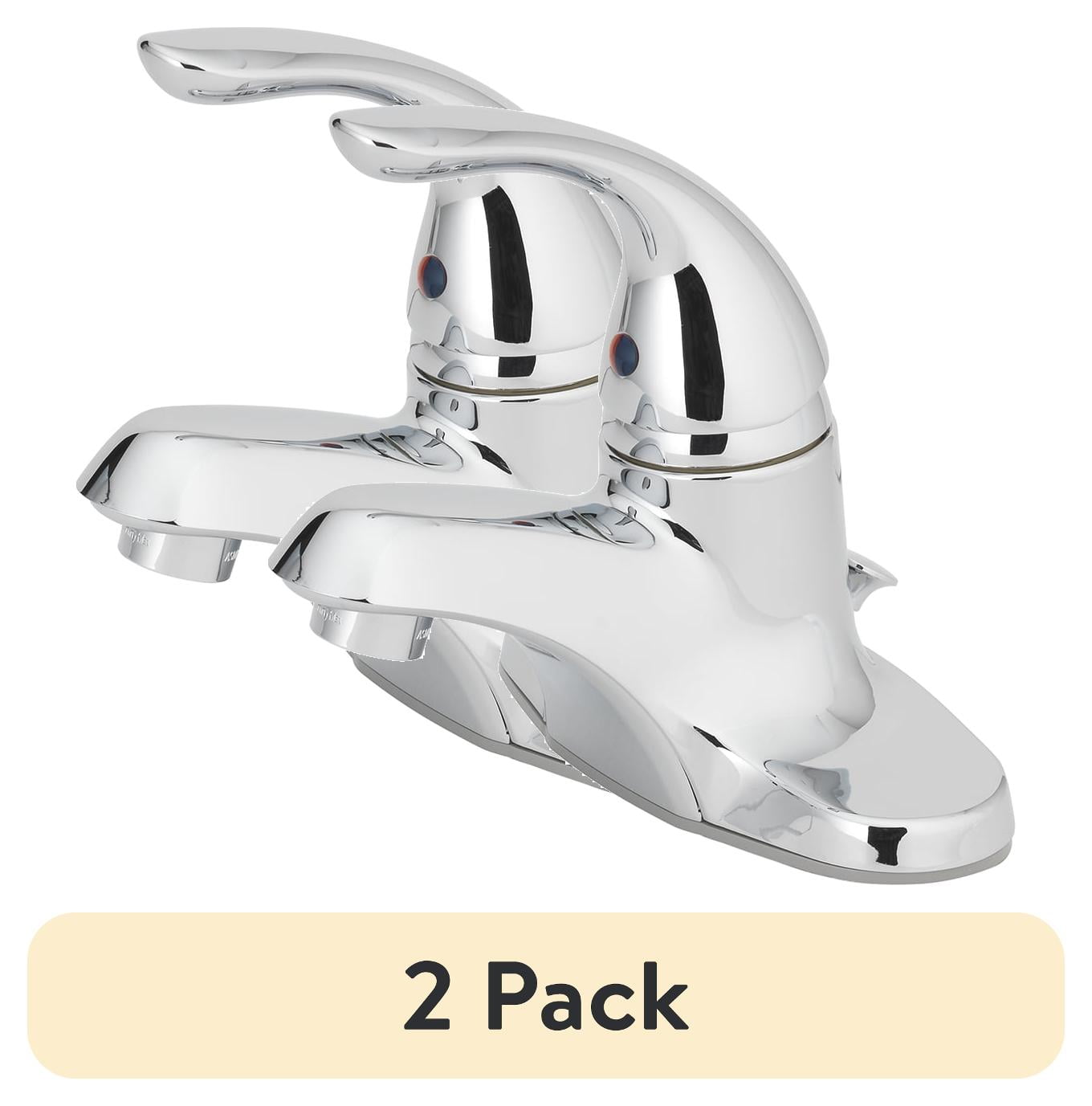 Mainstays 4" Centerset Single Handle Bathroom Sink Faucet with Pop-up Assembly in Chrome