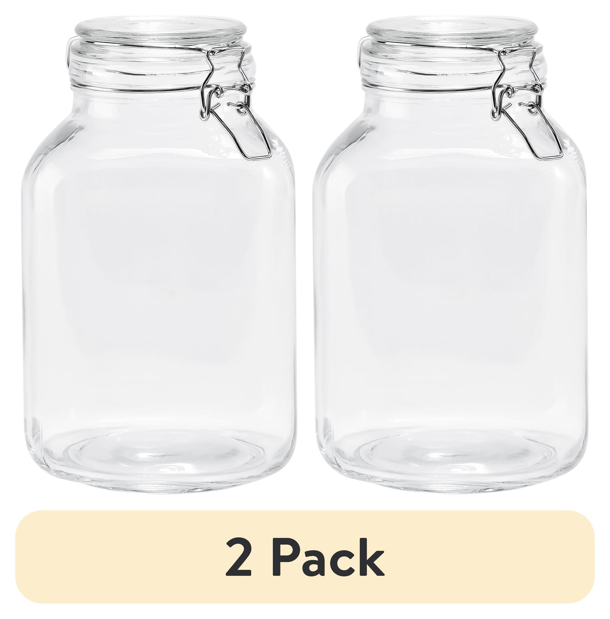 Mainstays Tarro de Almacenamiento con Tapa de Cierre de Vidrio de 106 oz