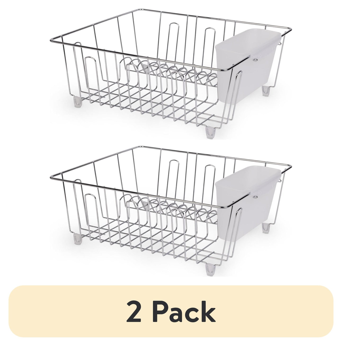 (6 pack) Mainstays Escurridor de Platos PequeÃ±o de Alambre - Cromo - 14.17" Ancho x 12.64" Largo x 5.67" Alto