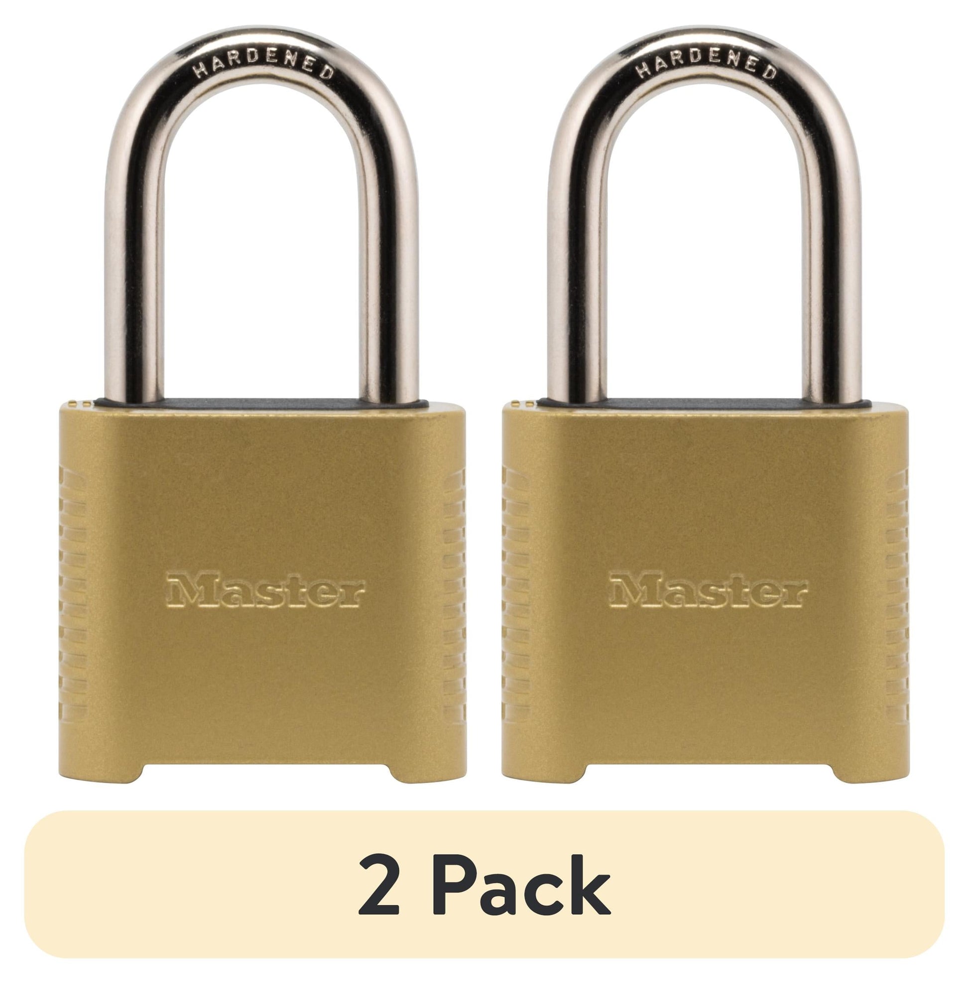 (2 pack) Master Lock 2in Zinc Outdoor Combination Padlock with 2in Shackle