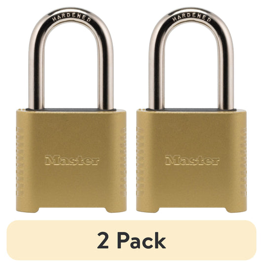 (2 pack) Master Lock 2in Zinc Outdoor Combination Padlock with 2in Shackle