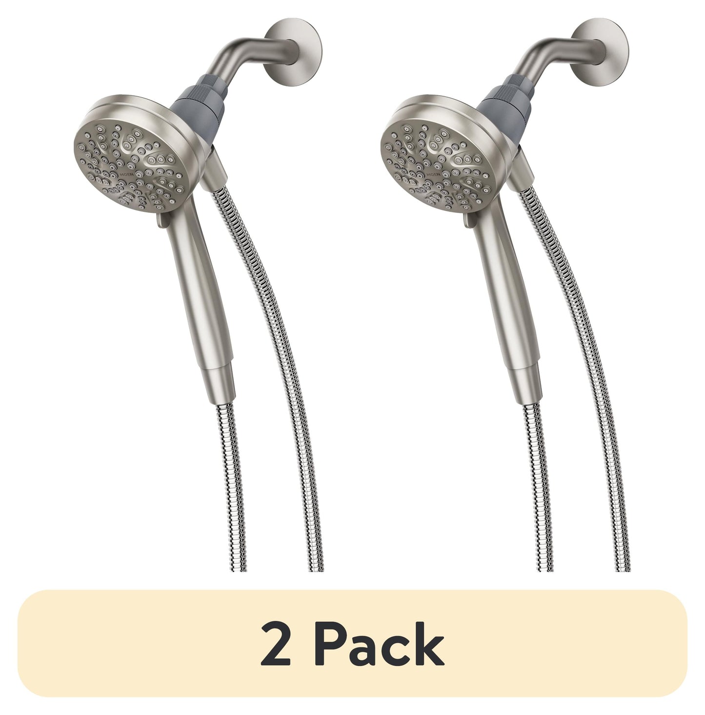(2 pack) Moen Engage Brushed Nickel 6 settings Handheld Showerhead 1.75 gpm
