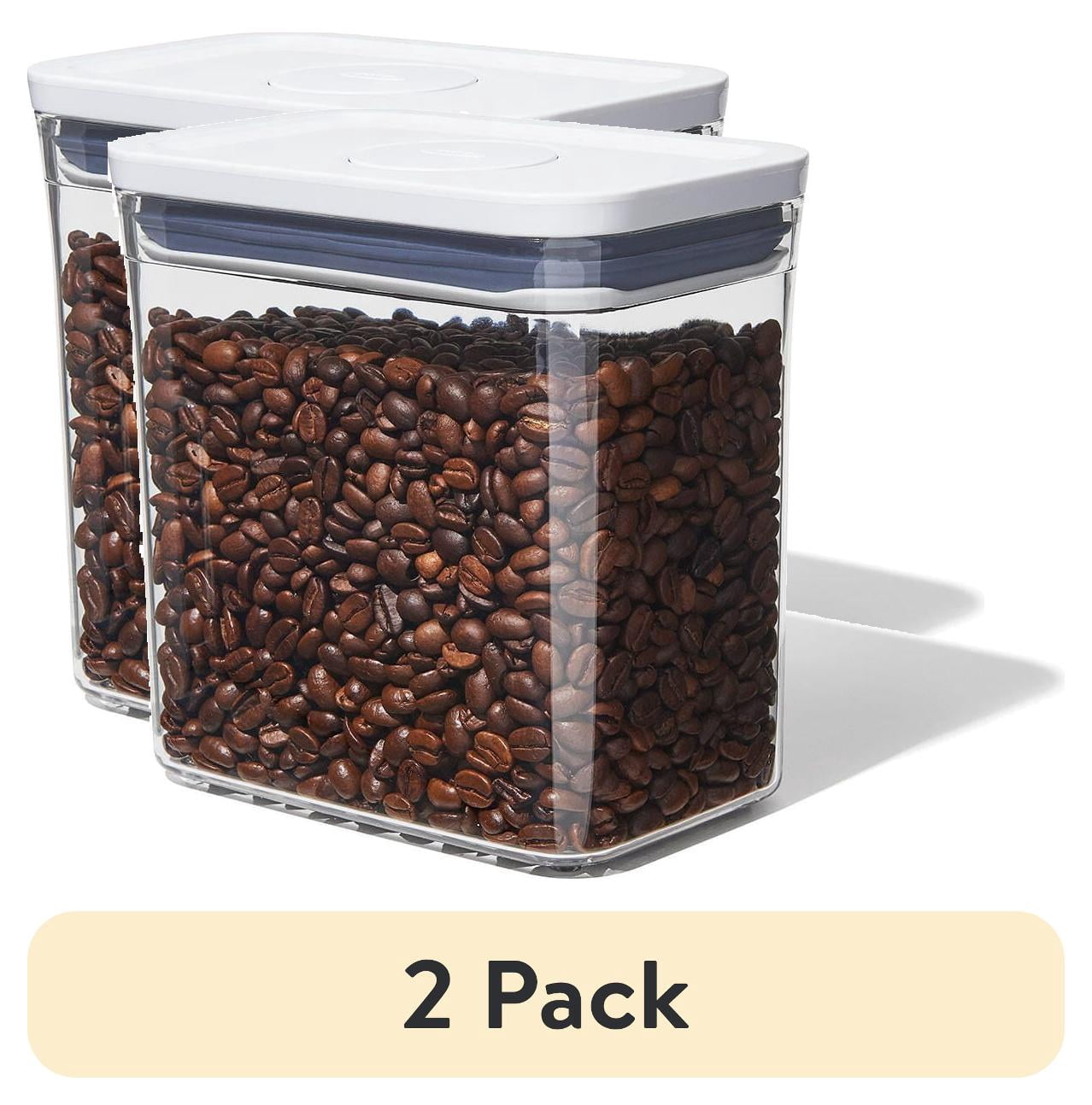 (2 pack) OXO POP Container 1.7-Qt Short Rectangle Food Storage Container, White