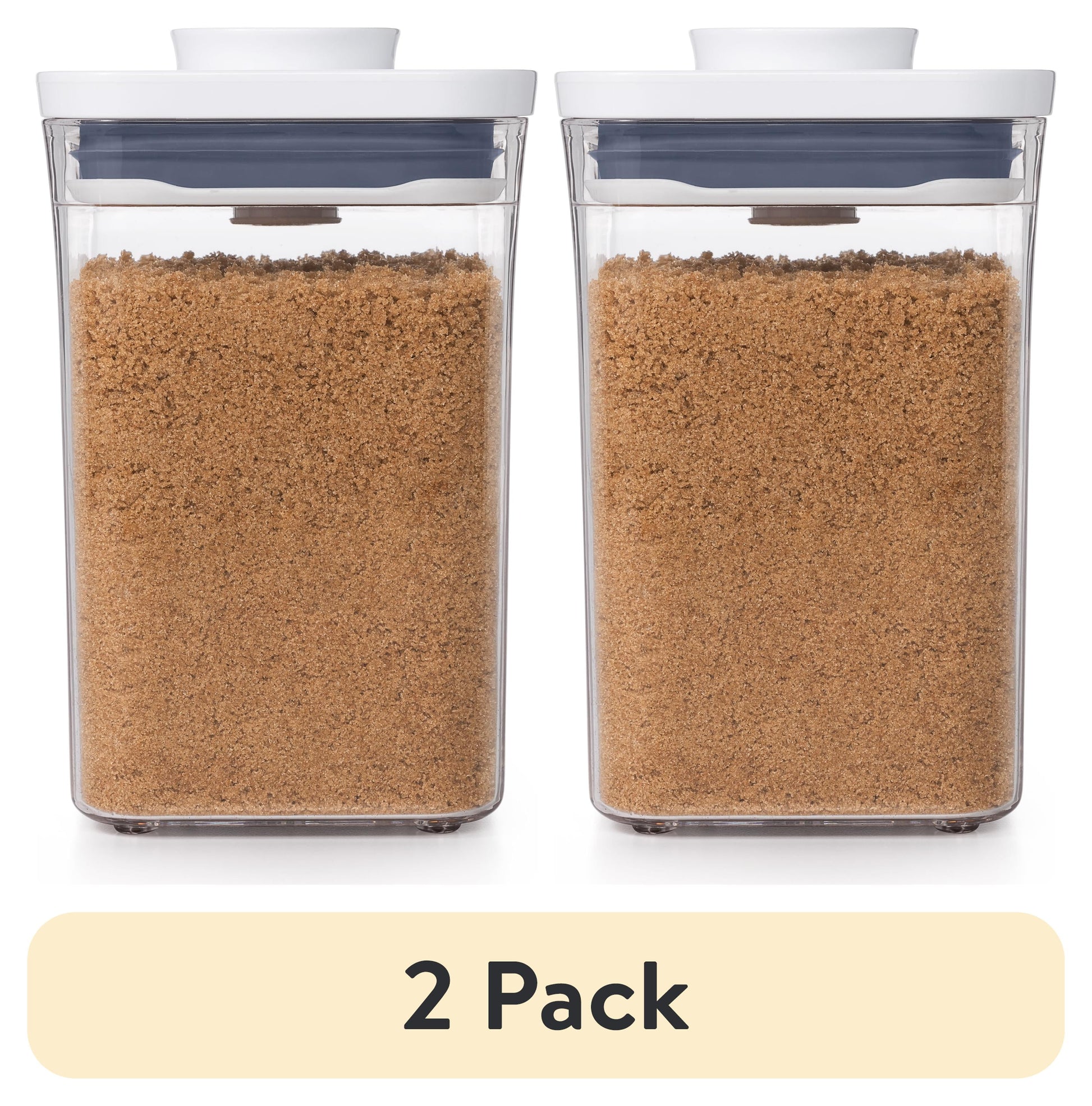 (2 pack) OXO Softworks POP Container - Small Square Short 1.1 Qt