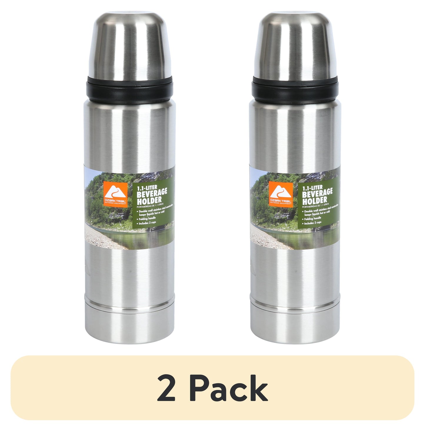 (2 pack) Ozark Trail 1.1 Liter Thermos