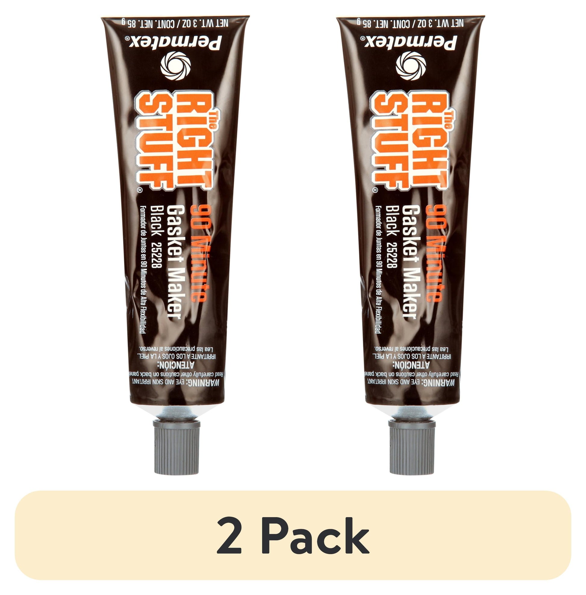 (2 pack) Permatex Right Stuff Black 90 Minute