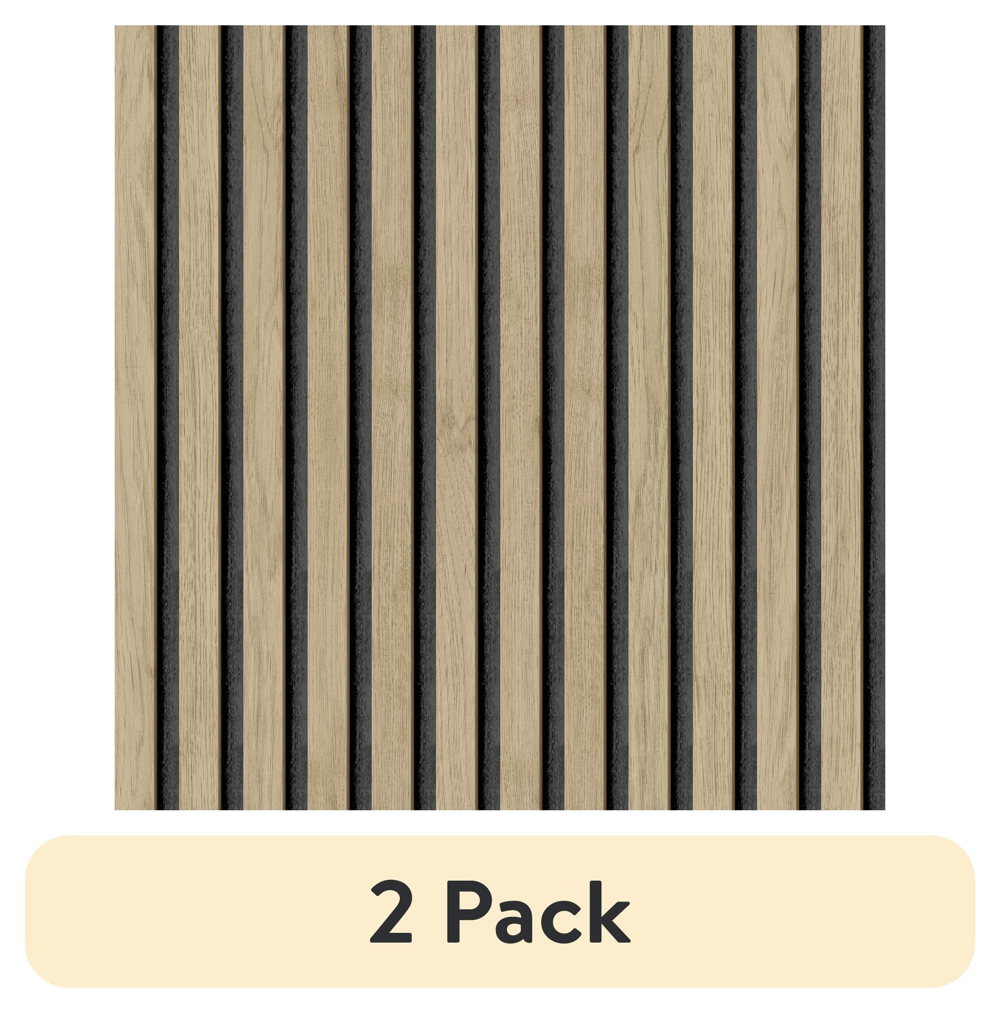 (2 pack) Roommates Studio Cream Oak Slat Peel and Stick Wallpaper 30.75 Sq. ft