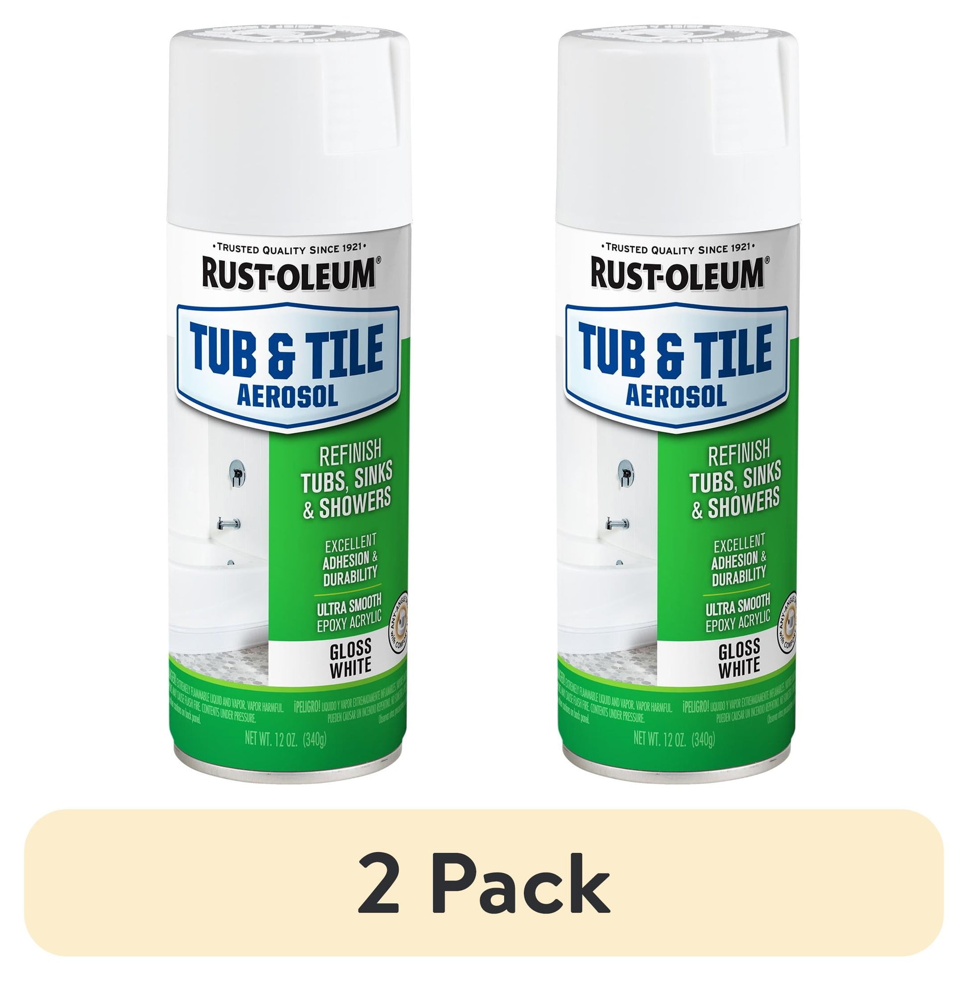 Rust-Oleum Tub and Tile White Spray Paint-280882, 12 oz