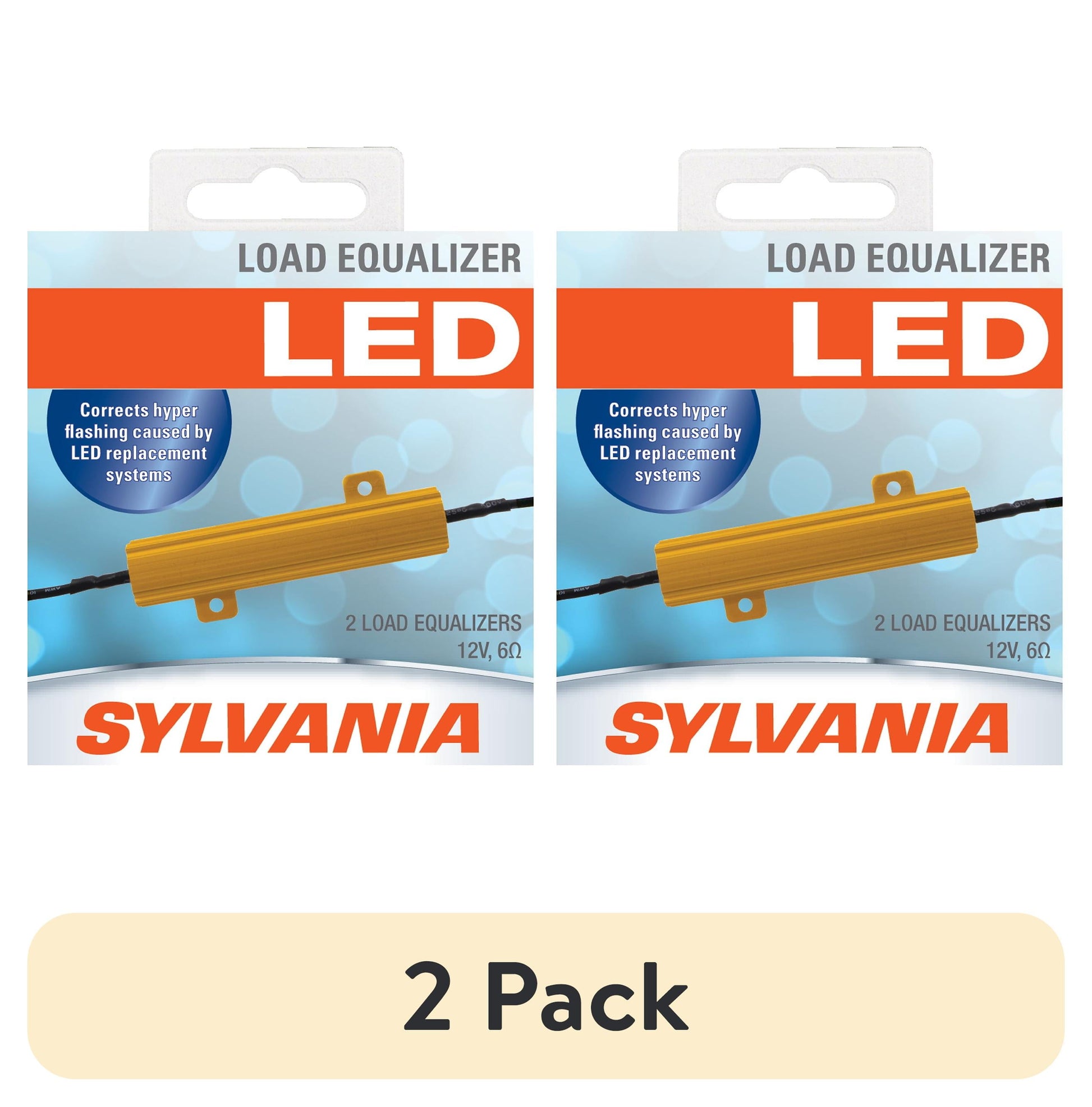 (2 pack) Sylvania LED Load Resistor, 2 Pack, 5" x 5" x 5", 50 Watts, Black