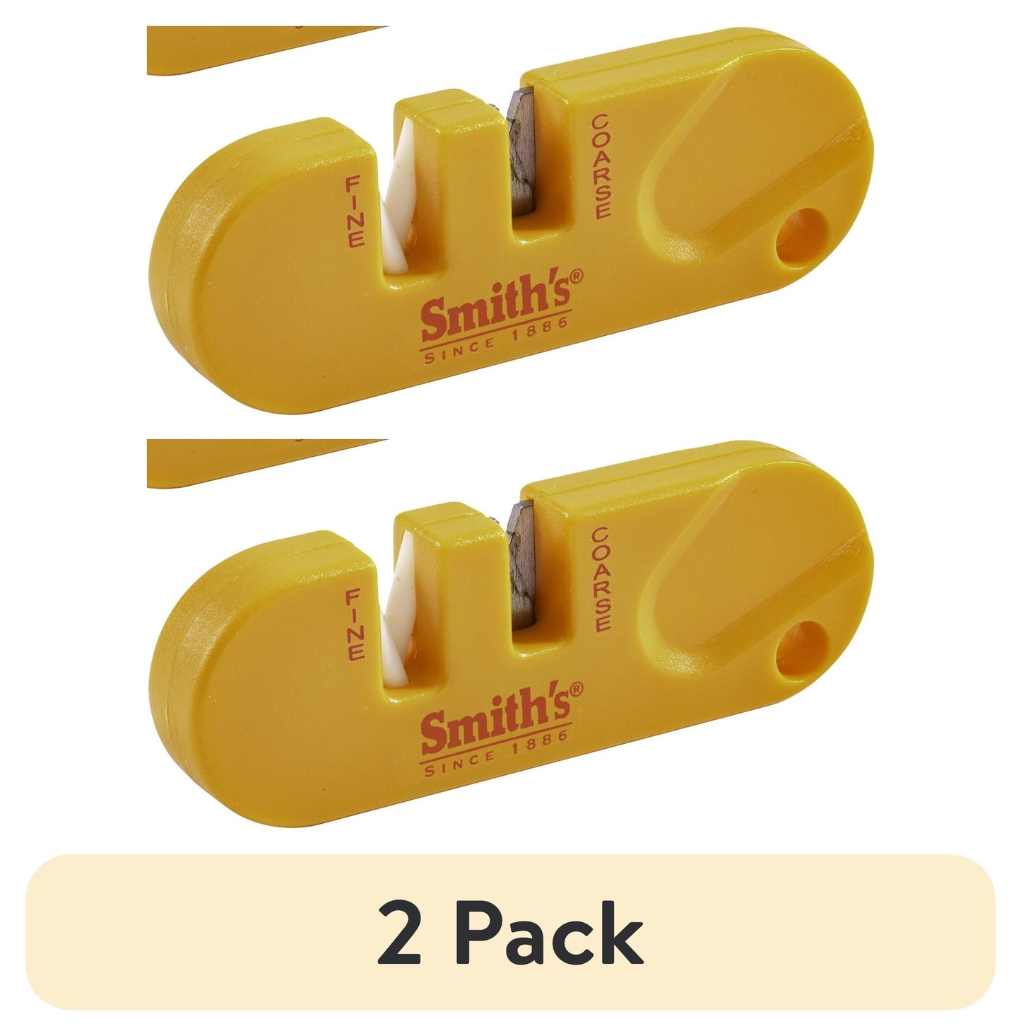(2 pack) Smithâ€™s 51459 Pocket Pal Knife Sharpener - 2-Pack - Orange