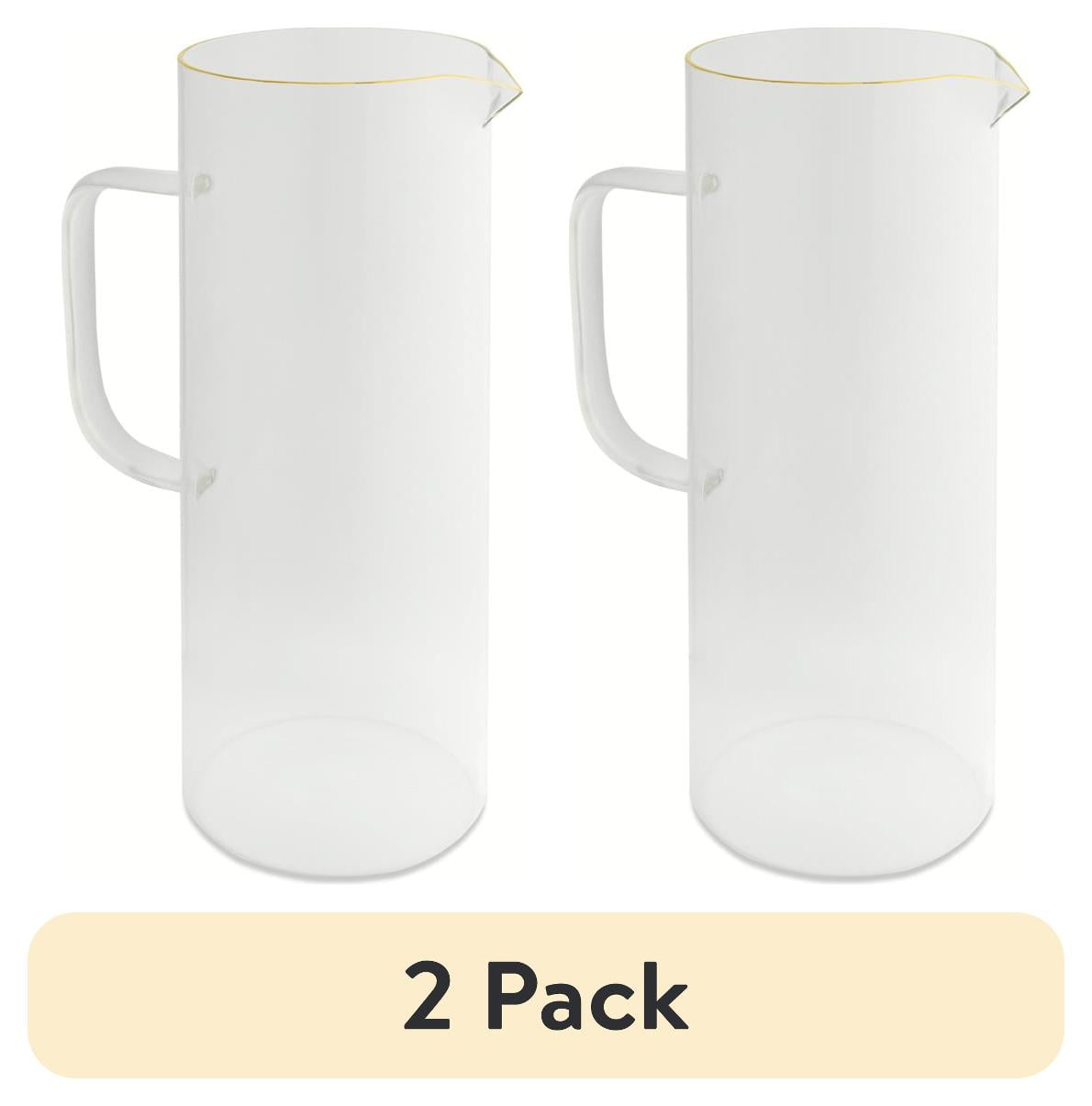 Thyme & Table 60 fl oz Glass Pitcher with Gold Rim