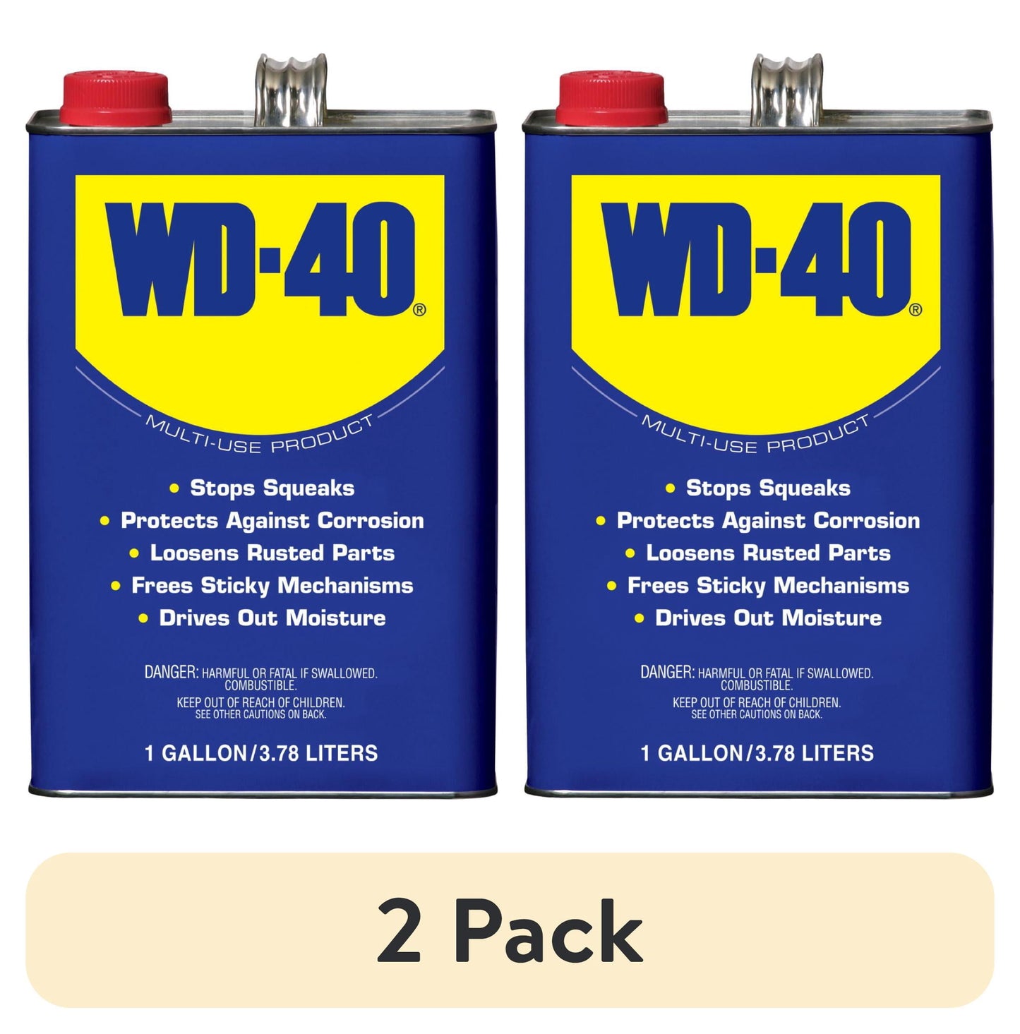 (2 pack) WD-40 Multi-Use Product Lubricant Bulk, 1 gallon