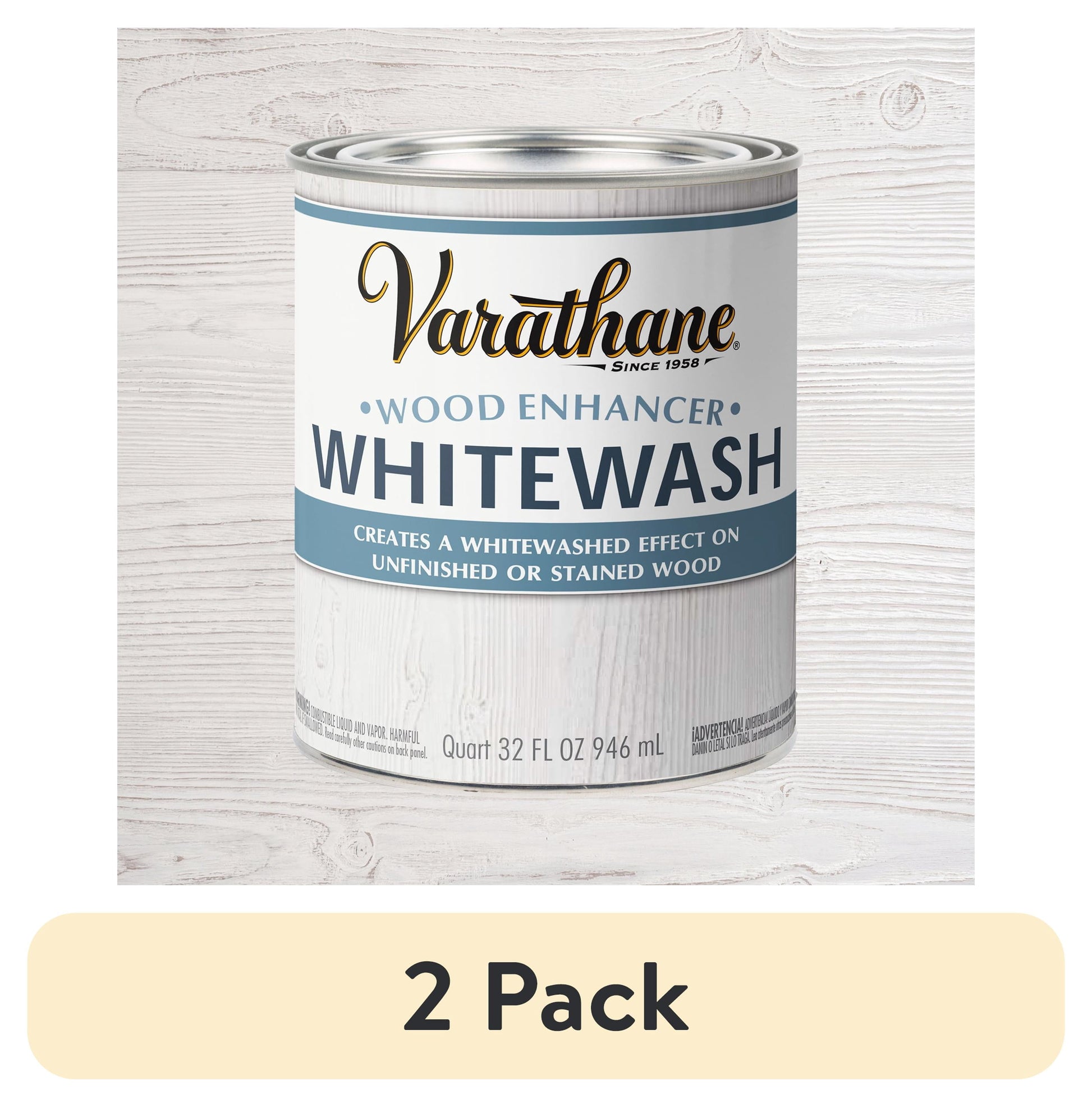(2 pack) White Wash, Varathane Wood Enhancer-358553, Quart