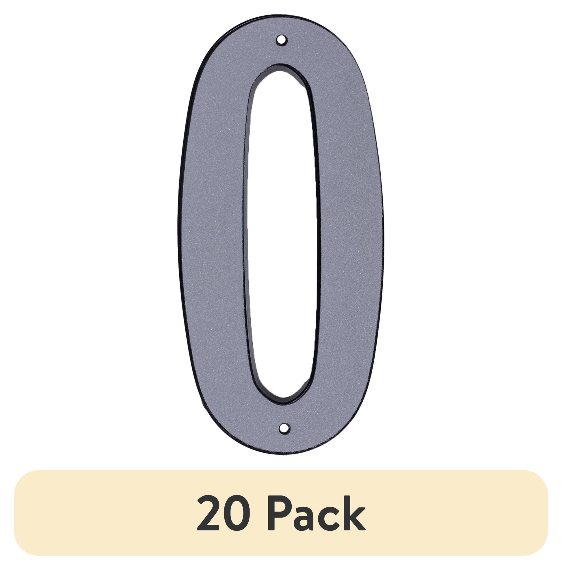 (20 pack) HY-KO 4" PlÃ¡stico Reflectante NÃºmero 0 Moderno