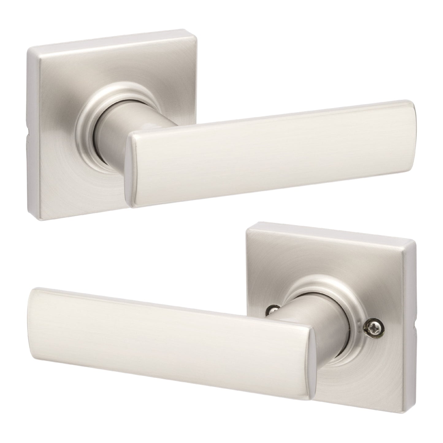 Kwikset Breton Square Half-Dummy Lever Doorknob Matte Black