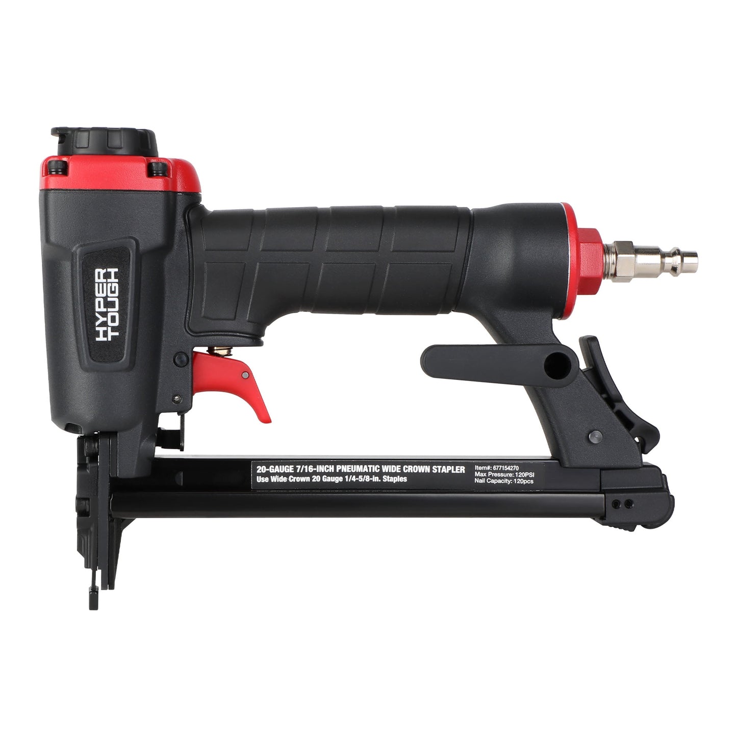 Hyper Tough 20-Gauge 7/16 inch Pneumatic Wide Crown Stapler