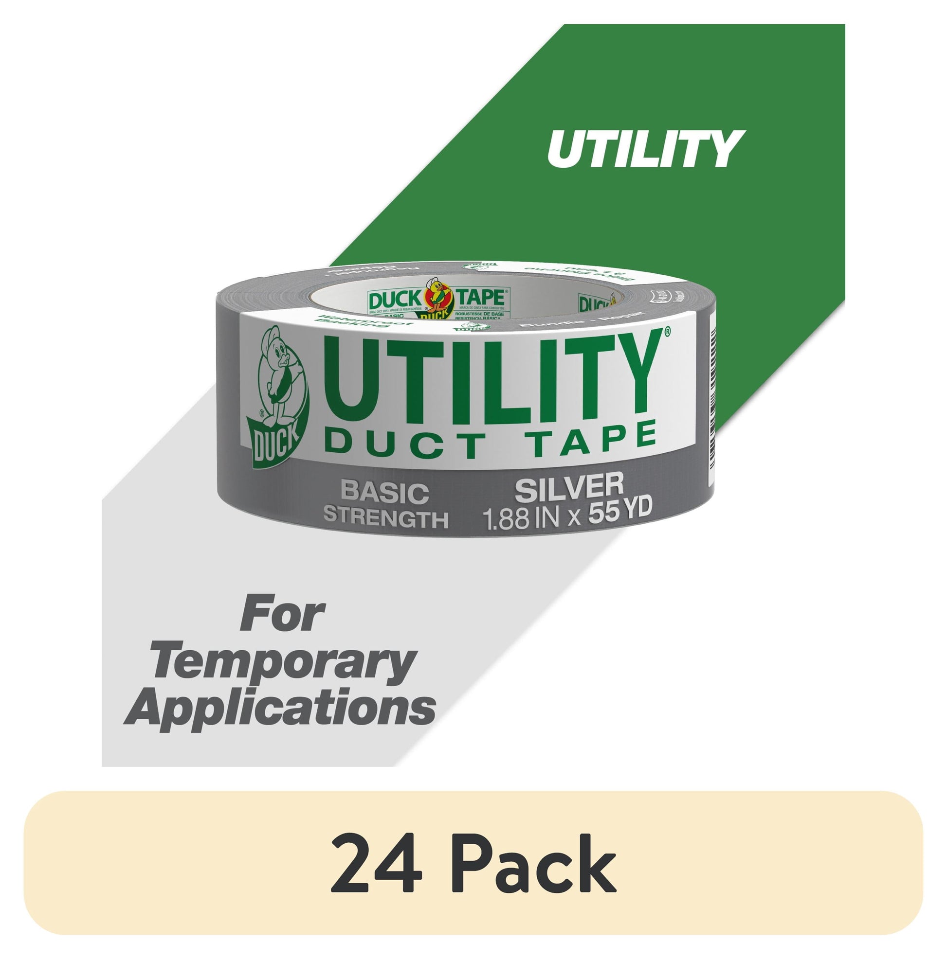 (24 pack) Utility Duck Tape Brand Duct Tape 1.88 in. x 55 yd., Silver