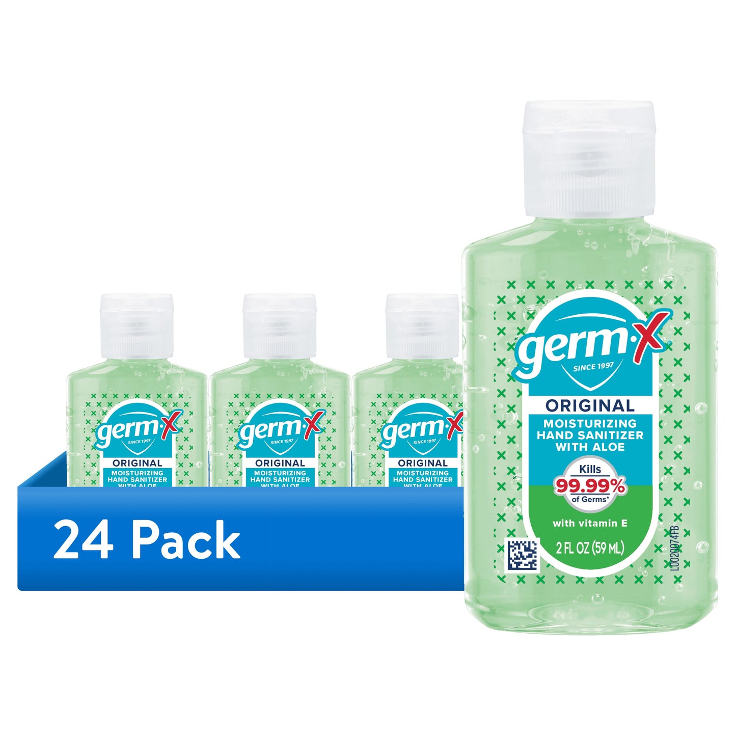(3 pack) Germ-X Hand Sanitizer with Aloe & Vitamin E, Scented, Travel Size Hand Sanitizer Bottle, 2 fl oz