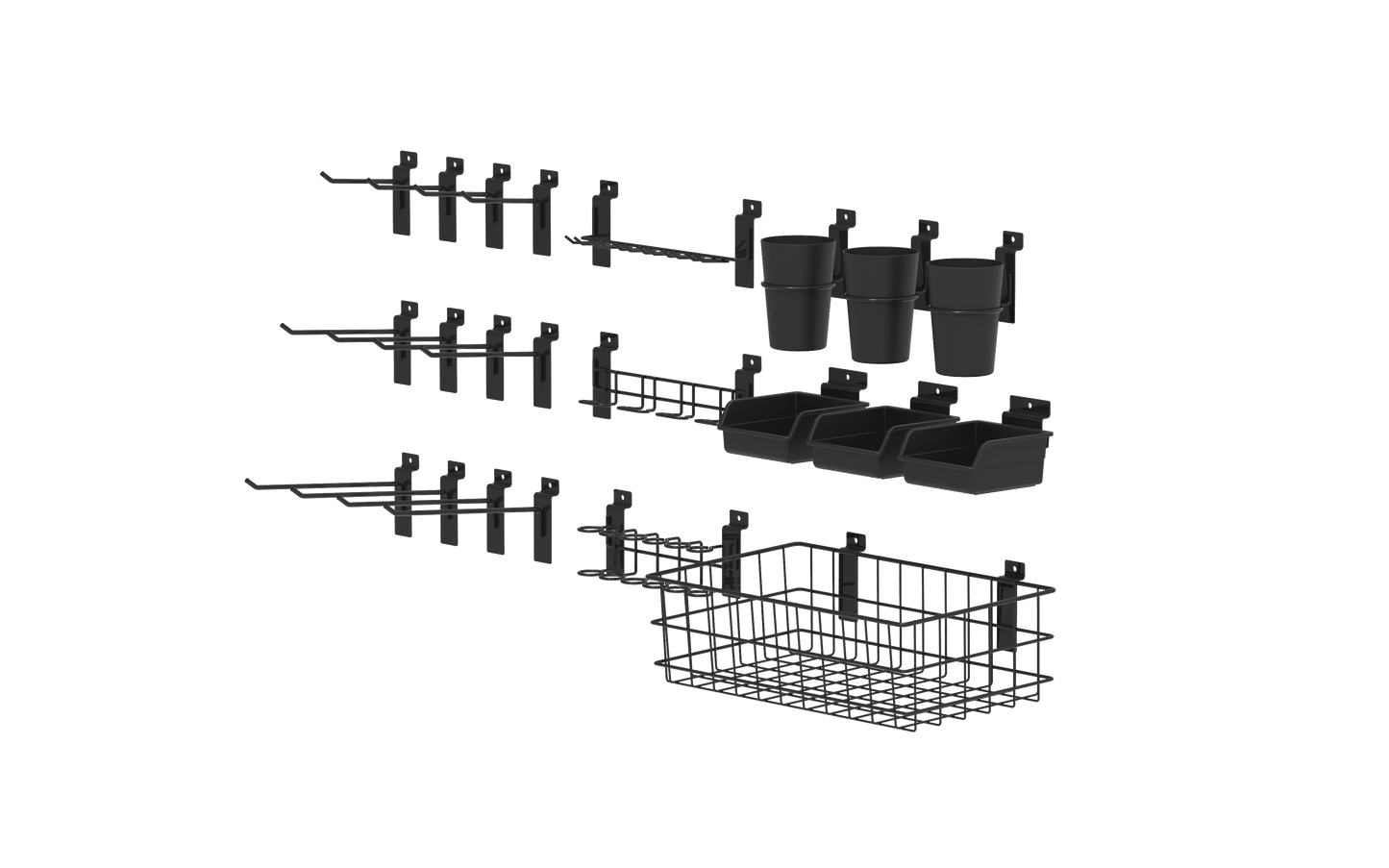 Hyper Tough 28-Piece Slatwall Accessories Organizer Kit for Garage, Workshop, and Utility Space