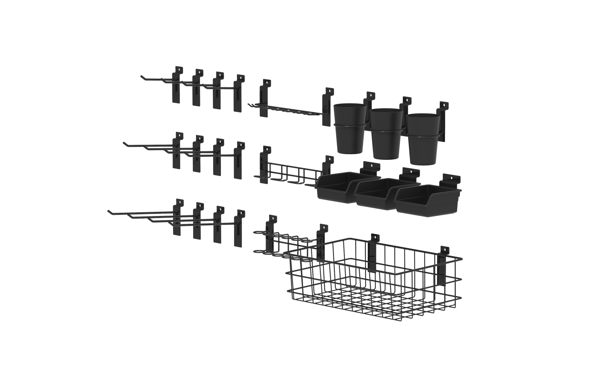 Hyper Tough 28-Piece Slatwall Accessories Organizer Kit for Garage, Workshop, and Utility Space