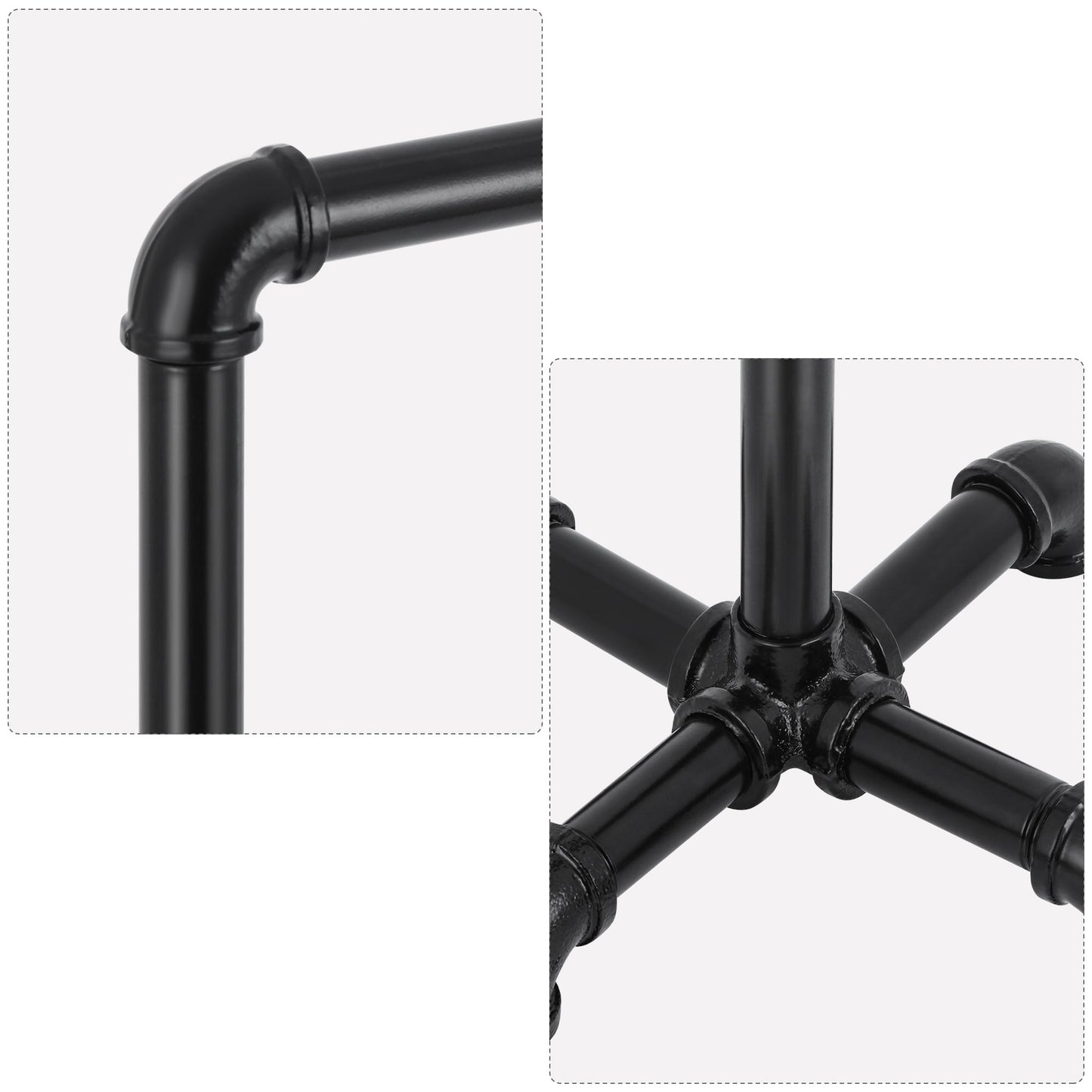 2pcs Industrial Style Floor Toilet Paper Holder Toilet Paper Dispenser Metal
