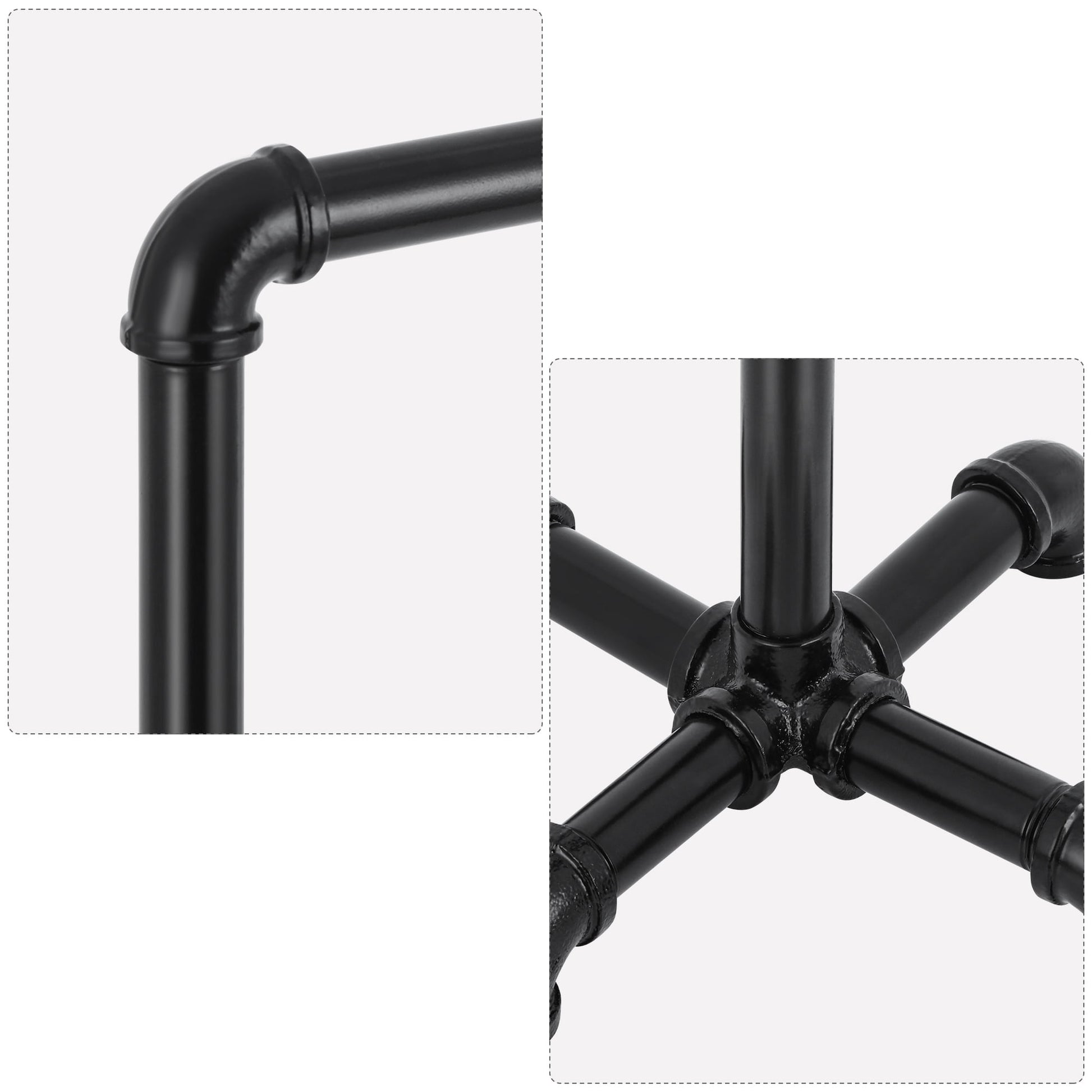 2pcs Industrial Style Floor Toilet Paper Holder Toilet Paper Dispenser Metal