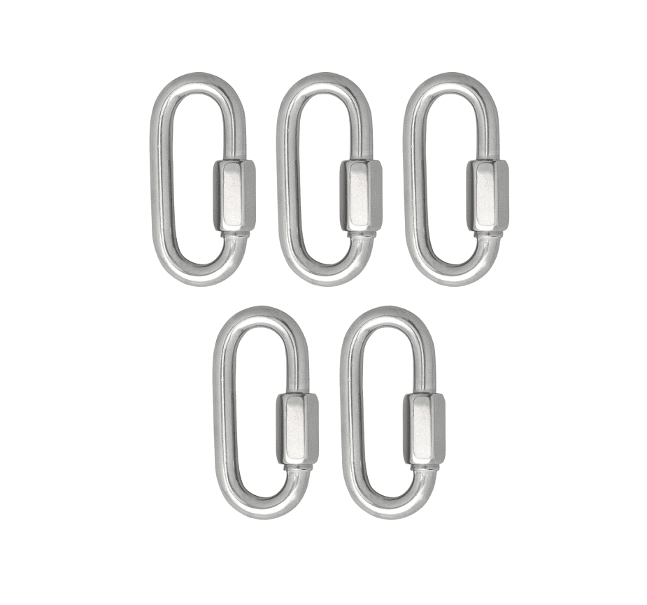 3/8" Stainless Steel Quick Links, 5 piece, A316,UPC tagged, Peerless Chain #H8224-0640