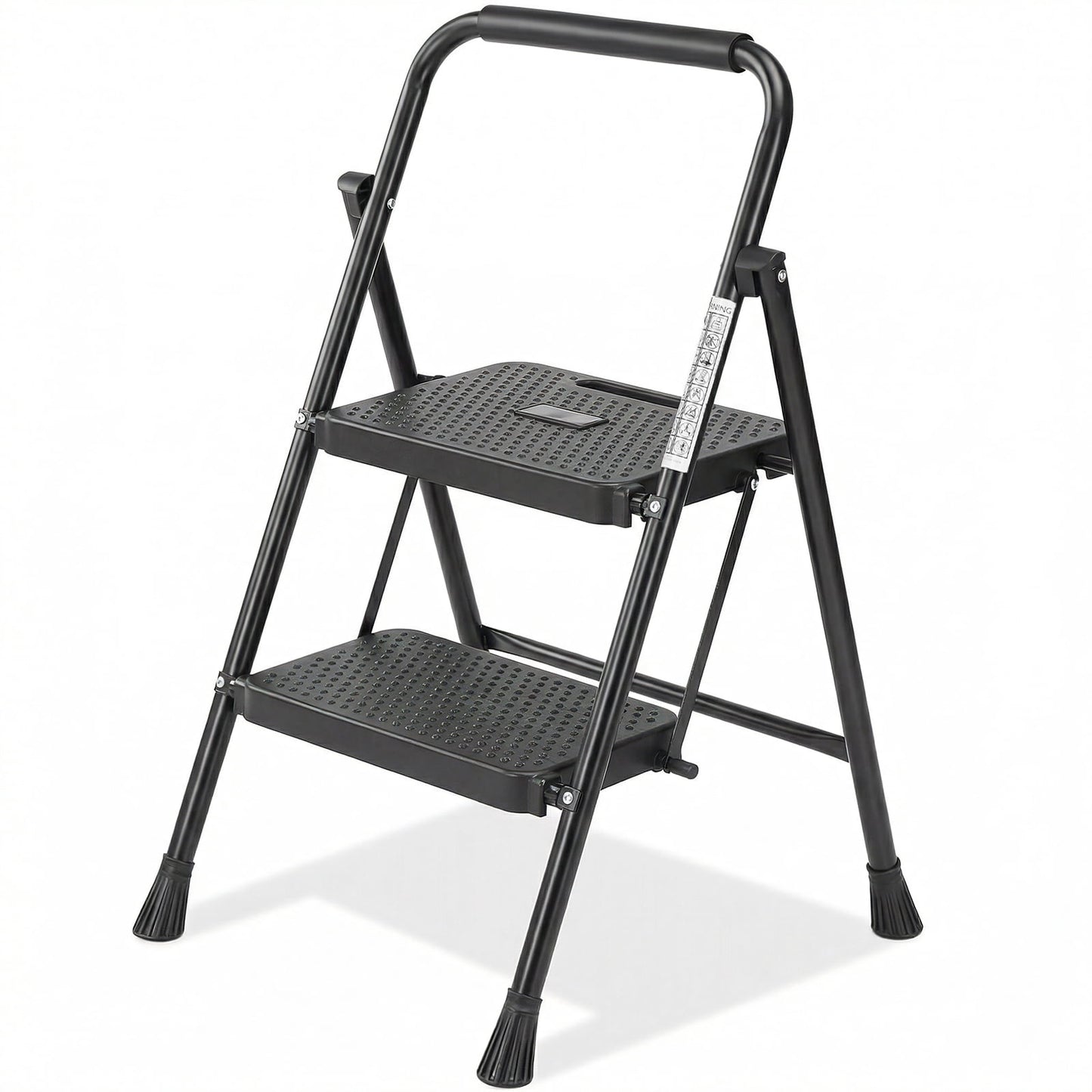 Alvantor 3-Step Ladder, Foldable Step Stool with Safety Lock, Anti-Slip Pedal, 300lbs Capacity