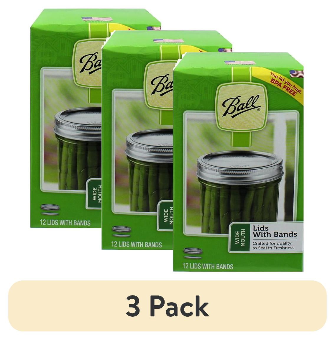 Ball 12-Pack Wide Mouth Canning Jar Lids and Rings, Two-Piece Mason Jar Lids with Bands for Canning and Preserving, Fits Ball Wide Mouth Mason Jars