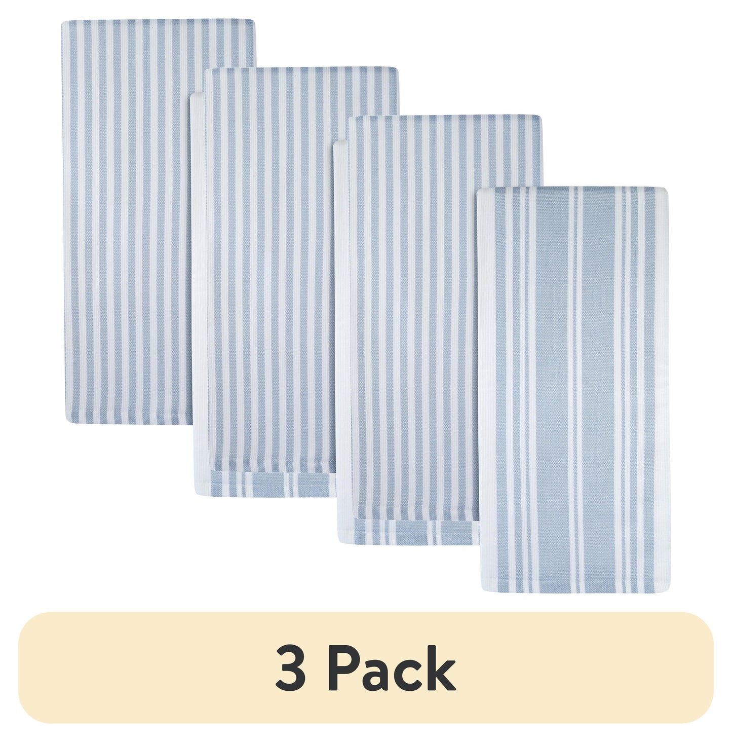 (3 pack) Better Homes & Gardens 2 Piece Culinary Kitchen Towel, Blue Linen