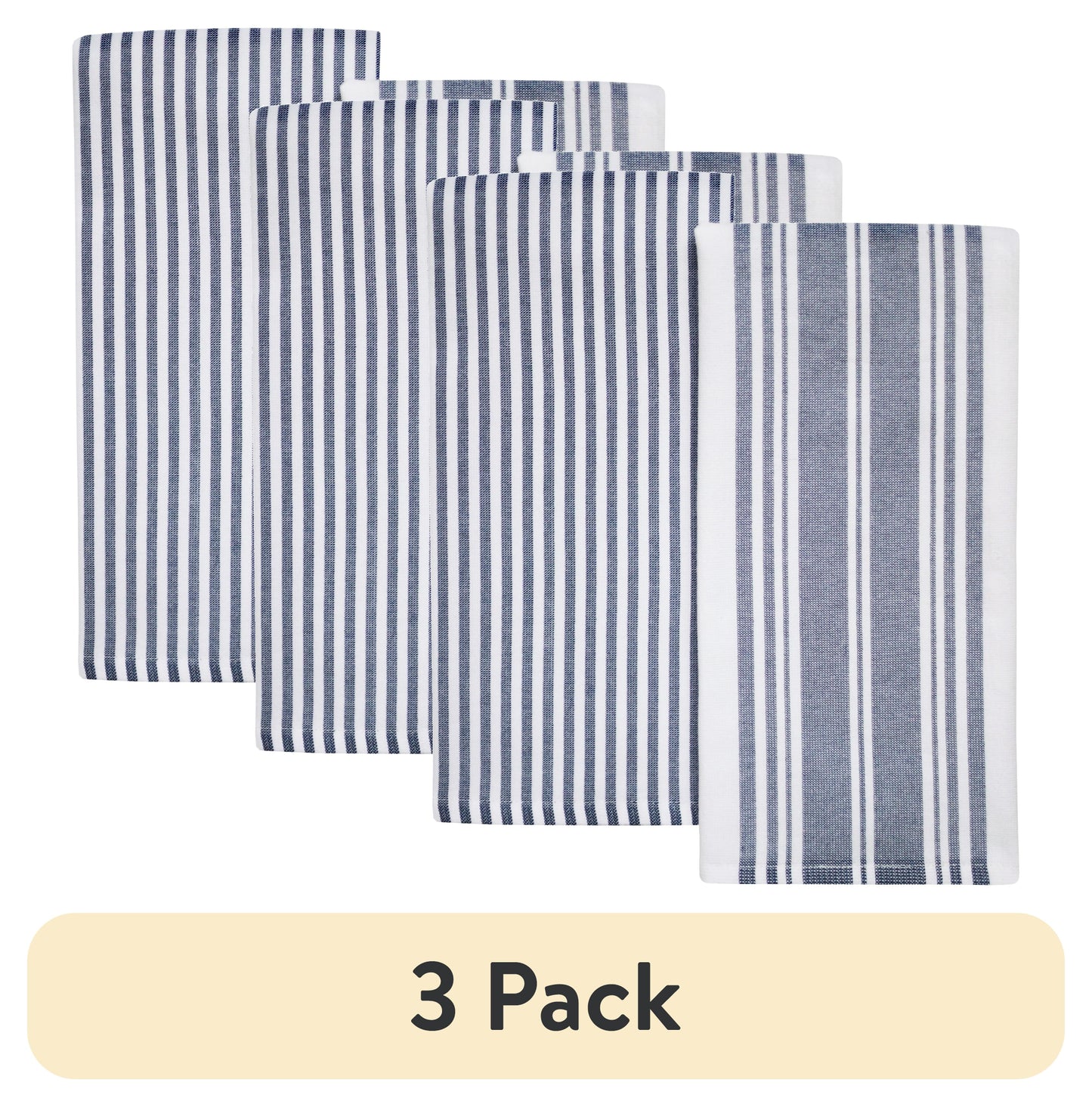 (3 pack) Better Homes & Gardens 2 Piece Culinary Kitchen Towel, Washed Indigo