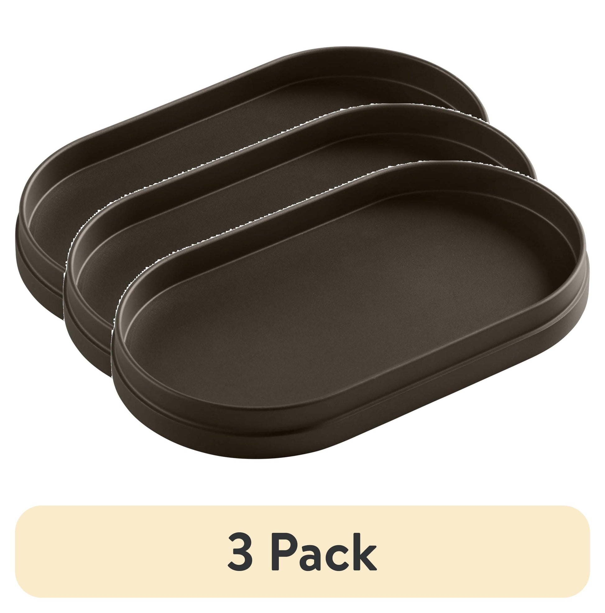 (3 pack) Better Homes & Gardens Bronze Metal Accessory Tray