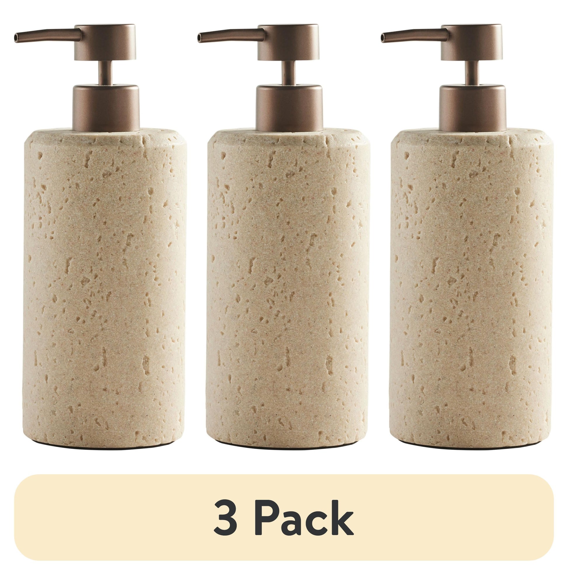 (3 pack) Better Homes & Gardens Faux Stone Soap Pump