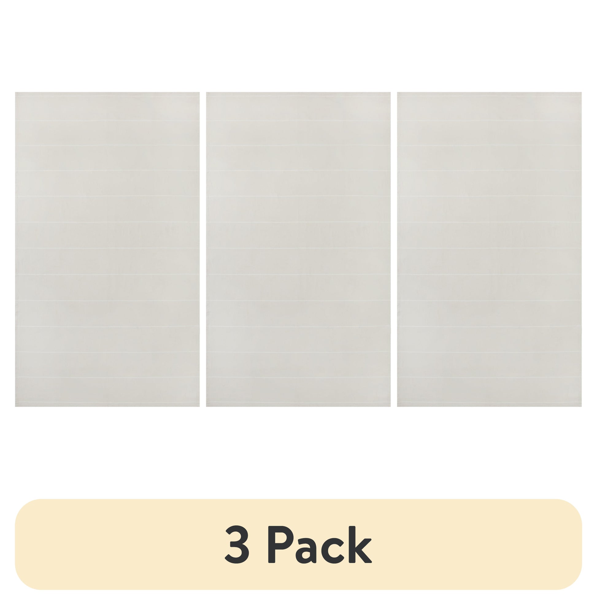 (3 pack) Better Homes & Gardens Stripe Tablecloth 60" x 84" - Beige - 100% Cotton
