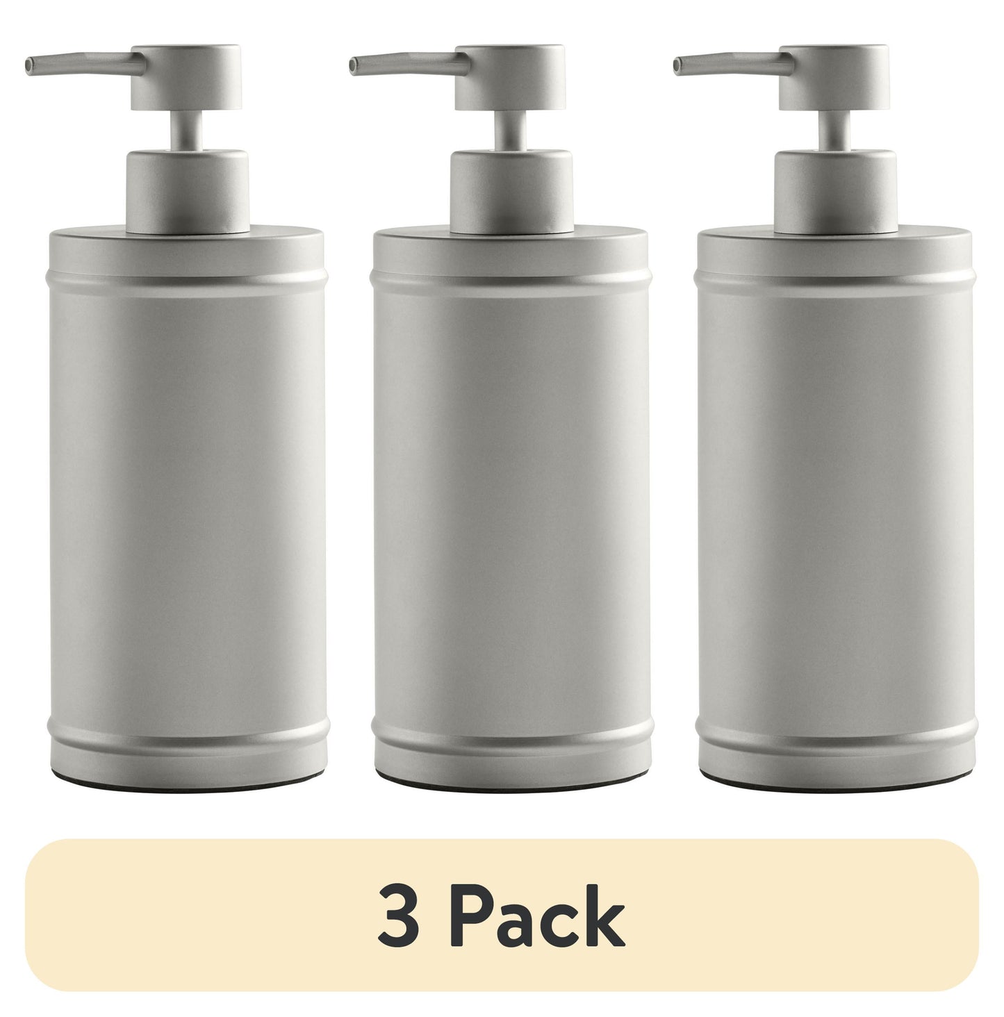 (3 pack) Better Homes & Gardens Satin Nickel Metal Soap Pump