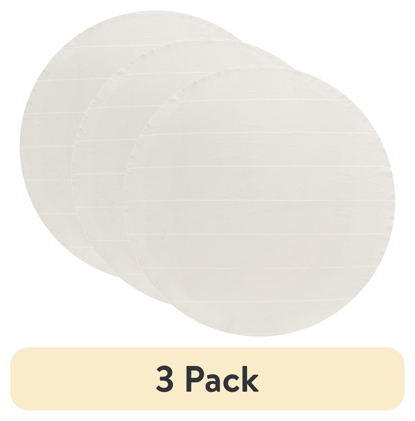 (3 pack) Better Homes & Gardens STRIPE TC 70R - Beige - 100% Cotton