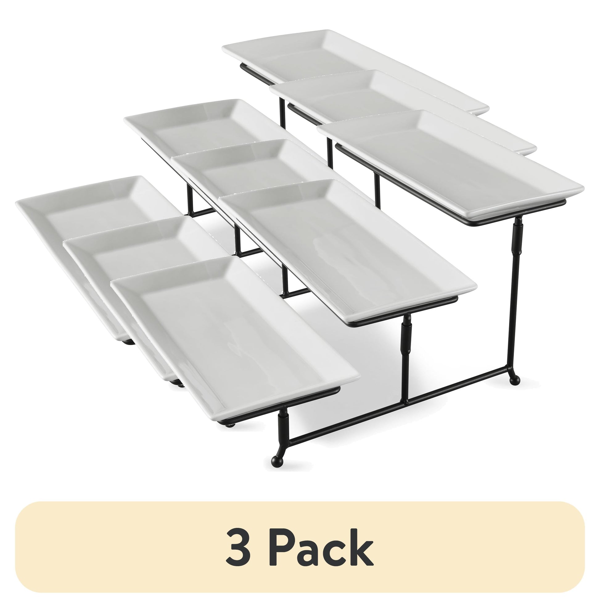 Better Homes & Gardens White Porcelain 3 Tiered Serve Set