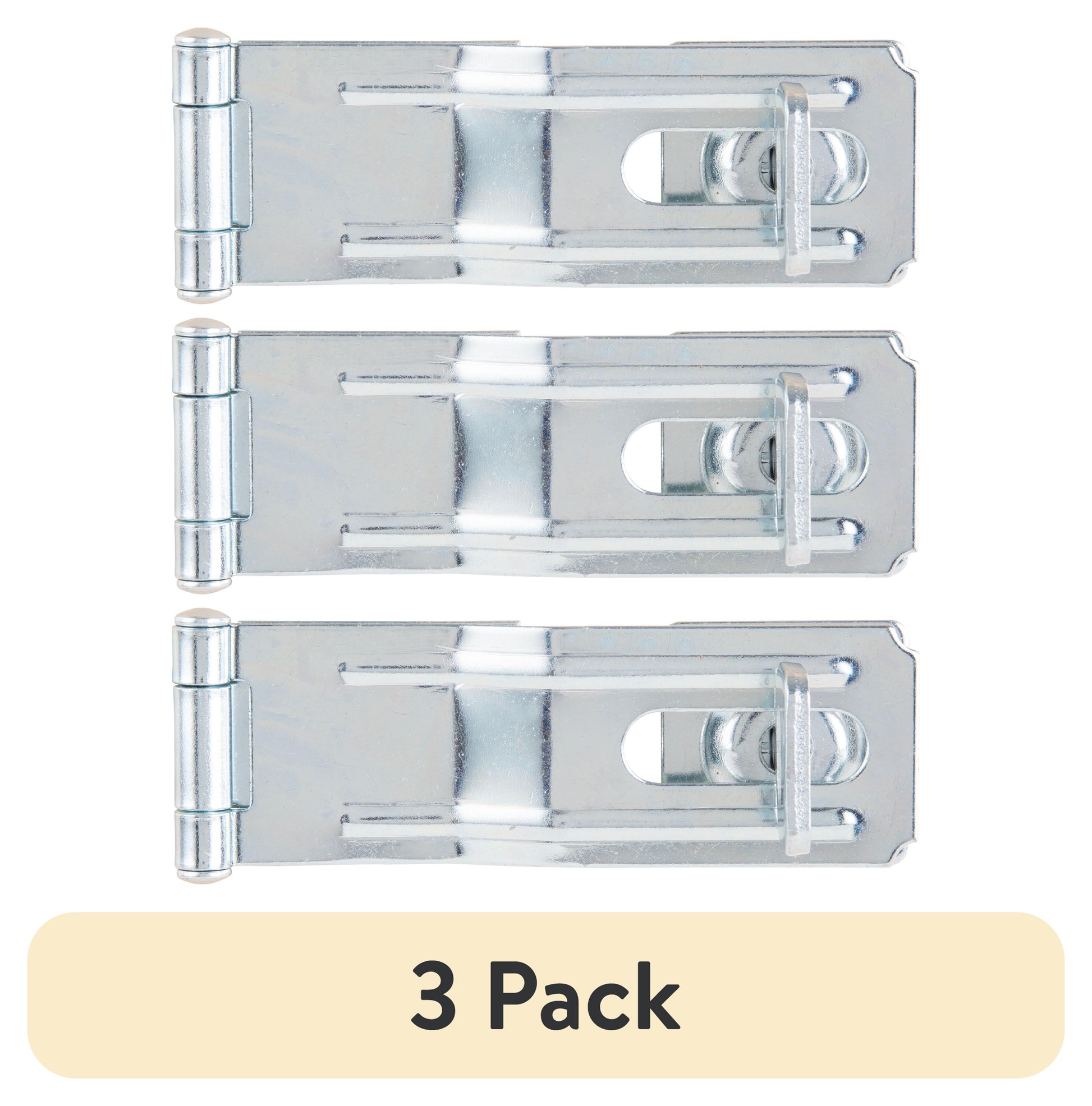 (3 pack) Brinks Zinc Plated Steel New Swivel Hasp, 4.5 inch