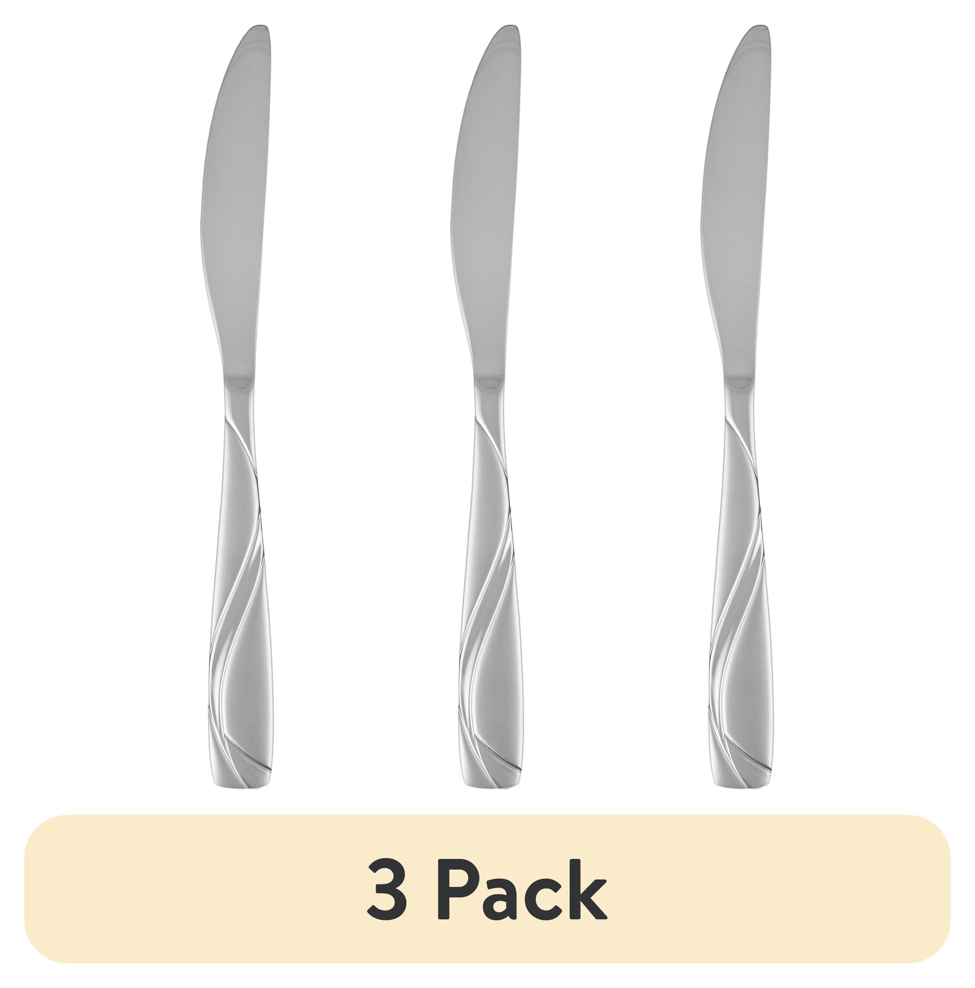 (3 pack) Cambridge Mercado Sand 20-Piece Stainless Steel Flatware Set (Service for 4)